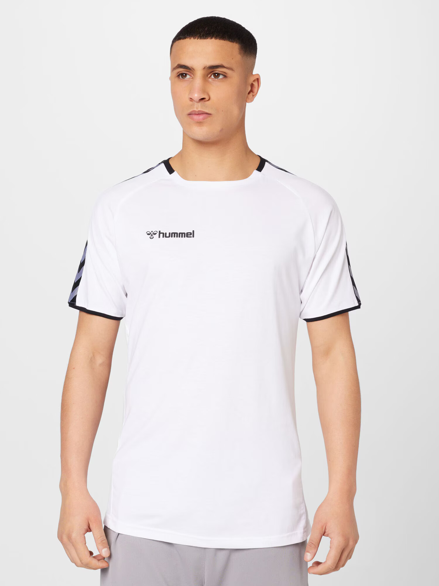 Hummel Tricou funcțional gri / negru / alb - Pled.ro