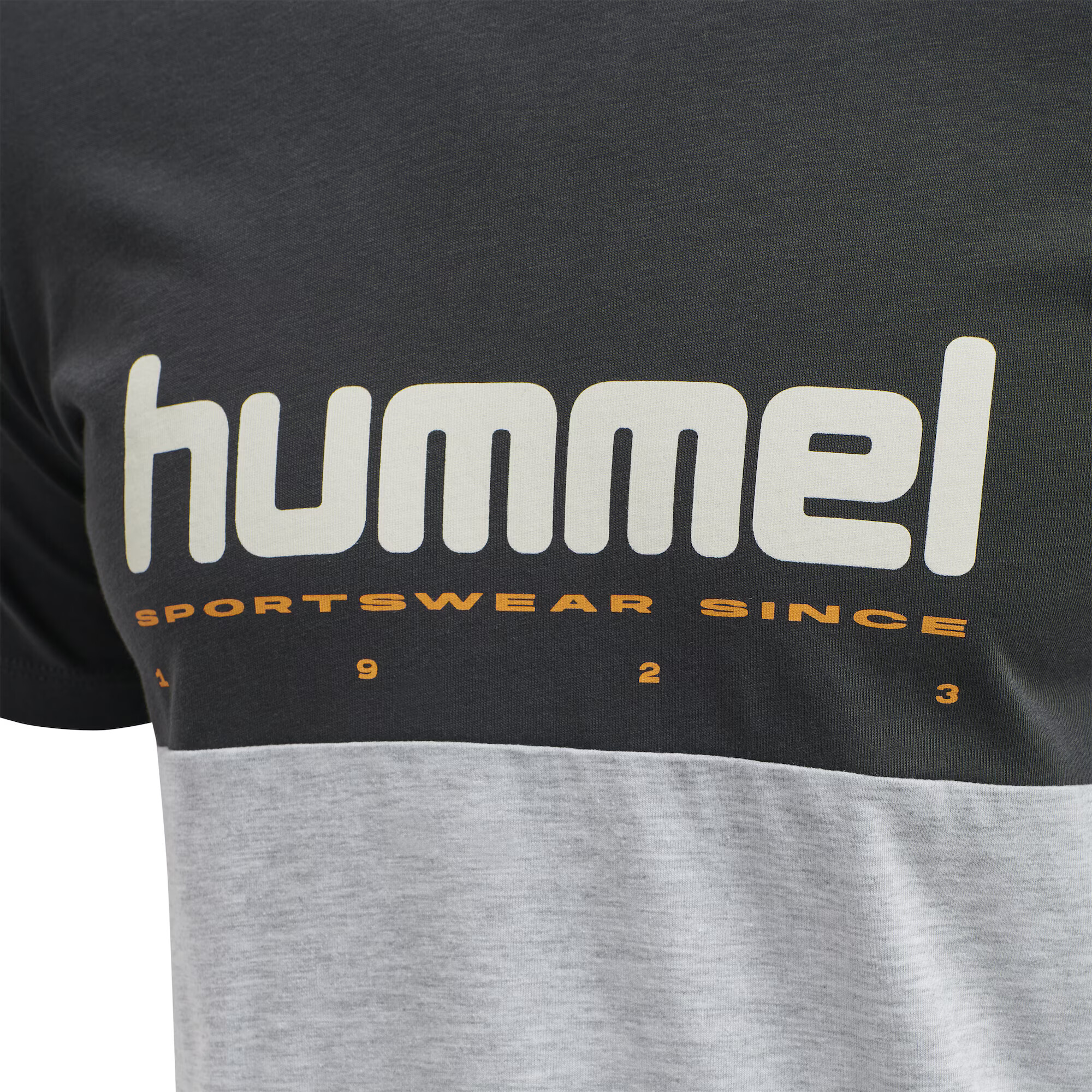 Hummel Tricou funcțional 'Manfred' gri metalic / gri amestecat / portocaliu / alb - Pled.ro