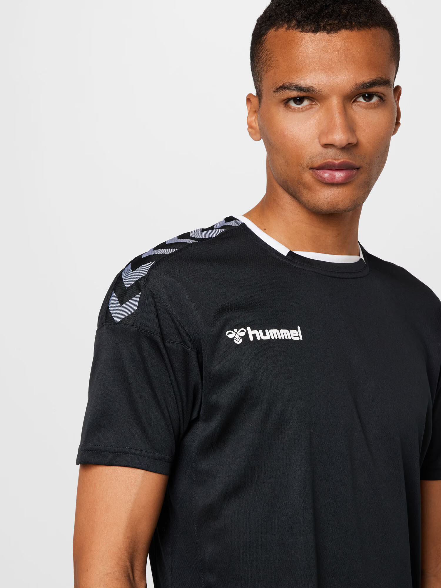 Hummel Tricou funcțional negru / alb - Pled.ro