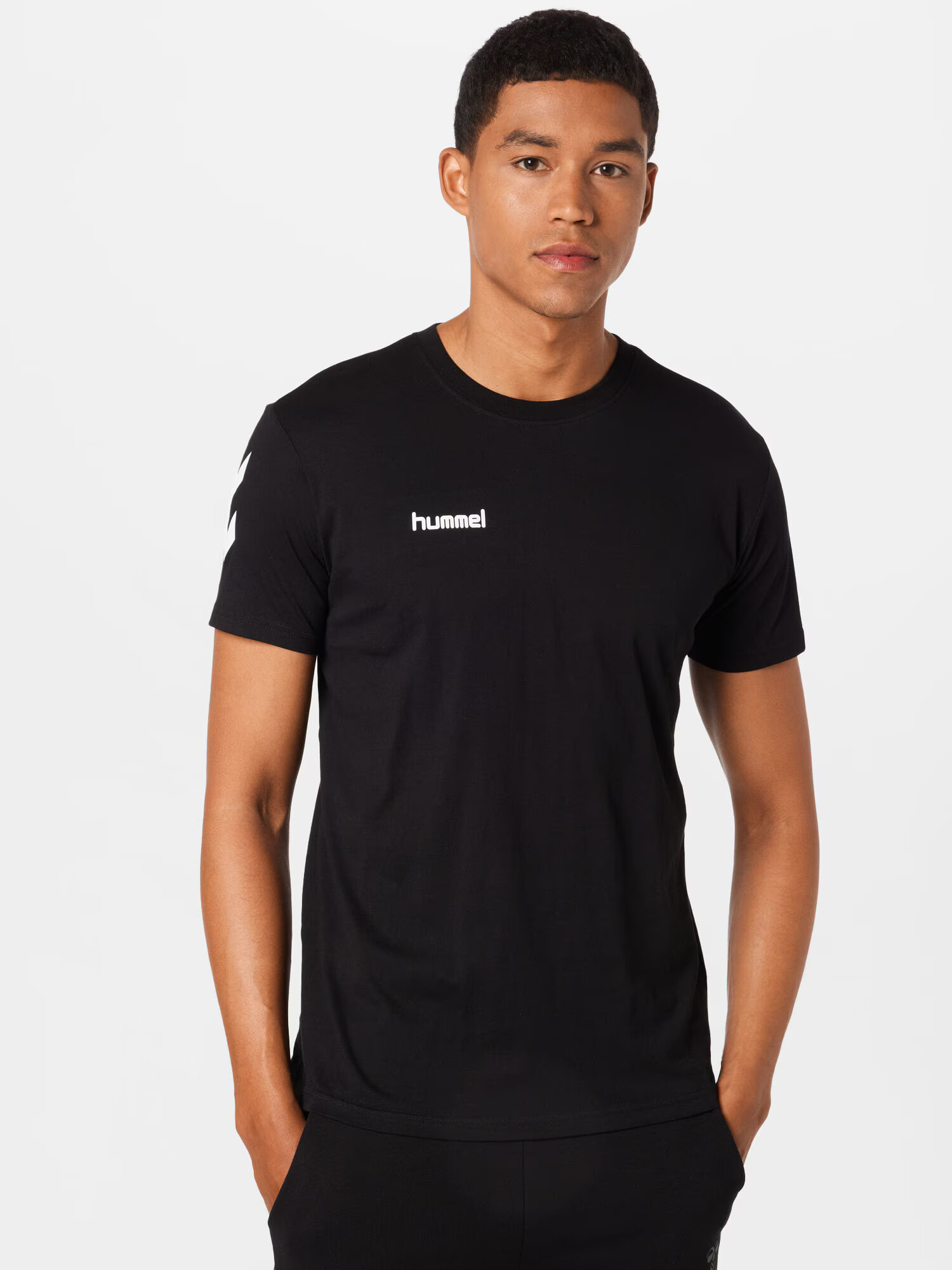 Hummel Tricou funcțional negru / alb - Pled.ro