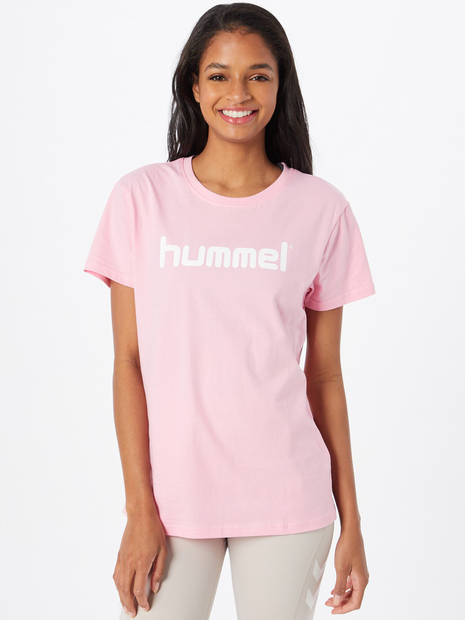 Hummel Tricou roz / alb - Pled.ro