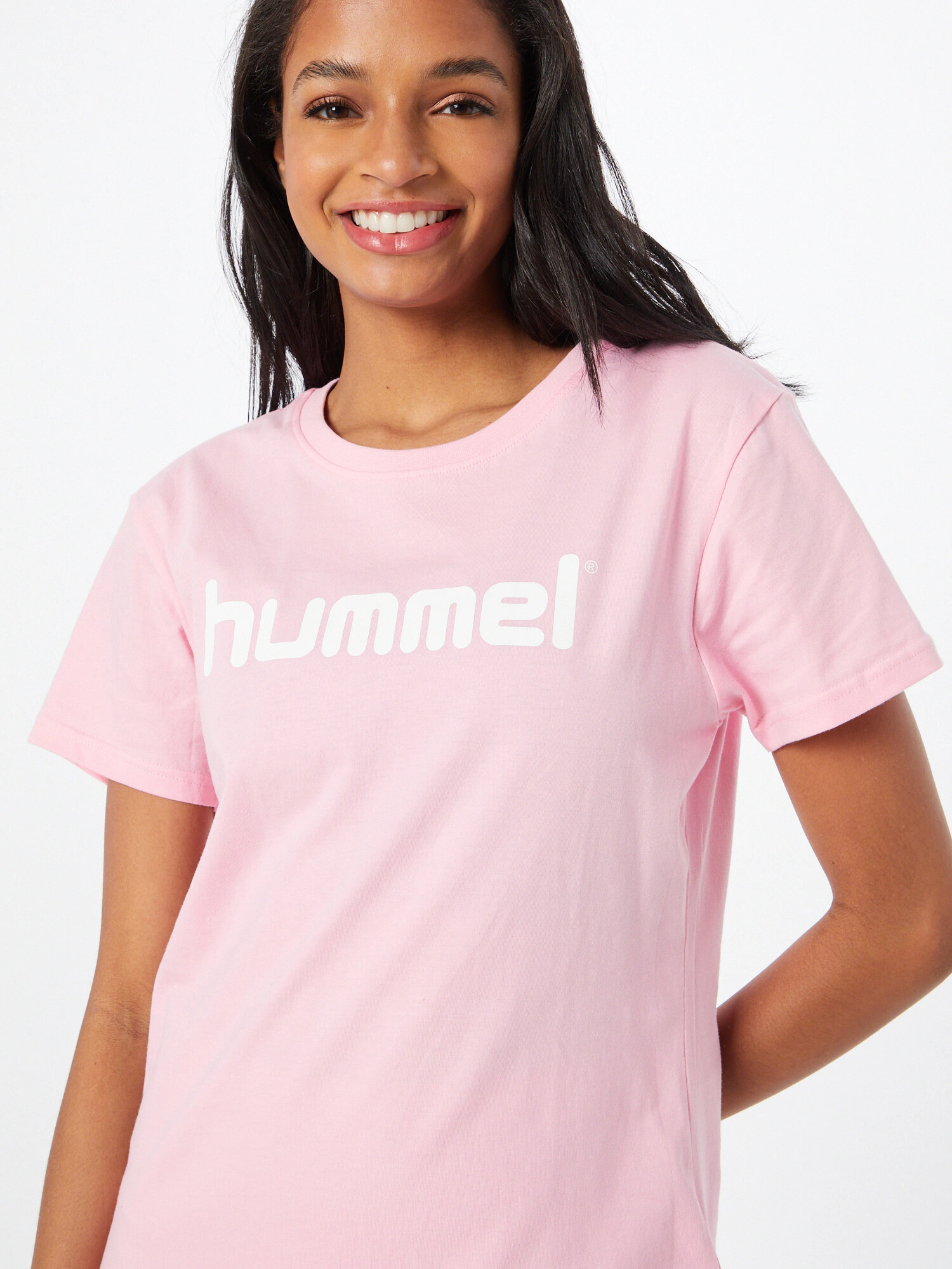 Hummel Tricou roz / alb - Pled.ro