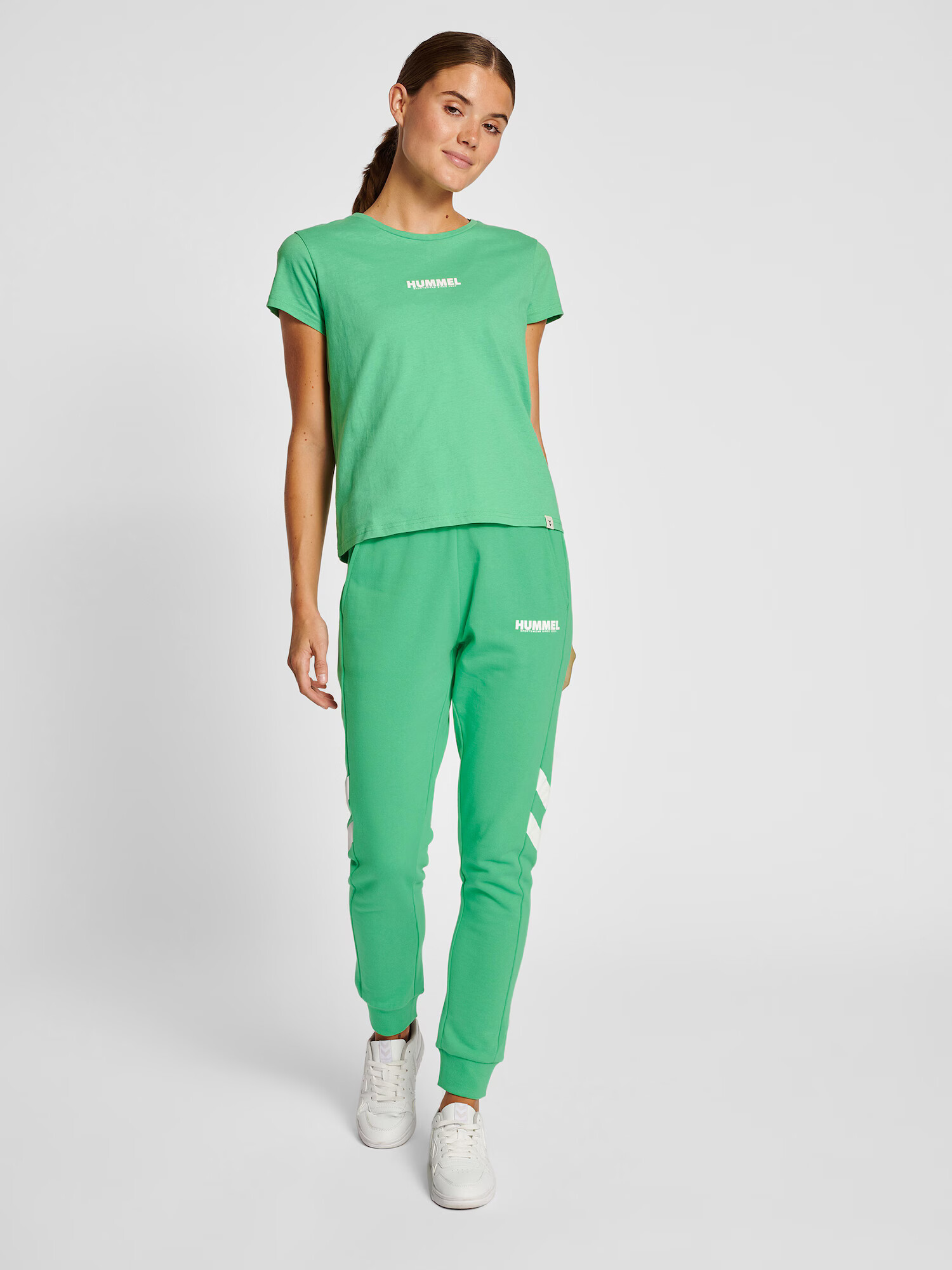 Hummel Tricou 'LEGACY' verde / alb - Pled.ro