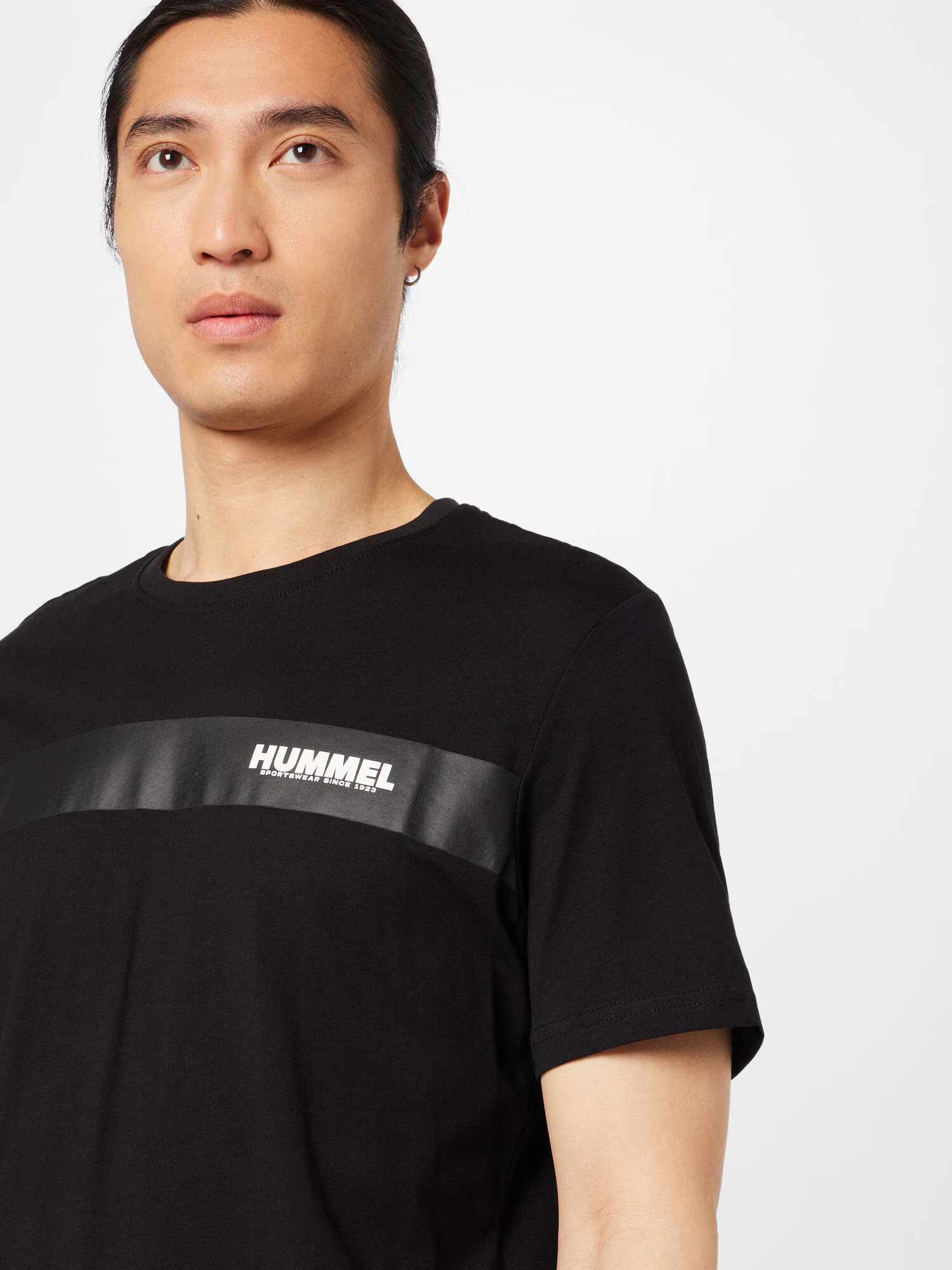 Hummel Tricou 'Sean' negru / alb - Pled.ro