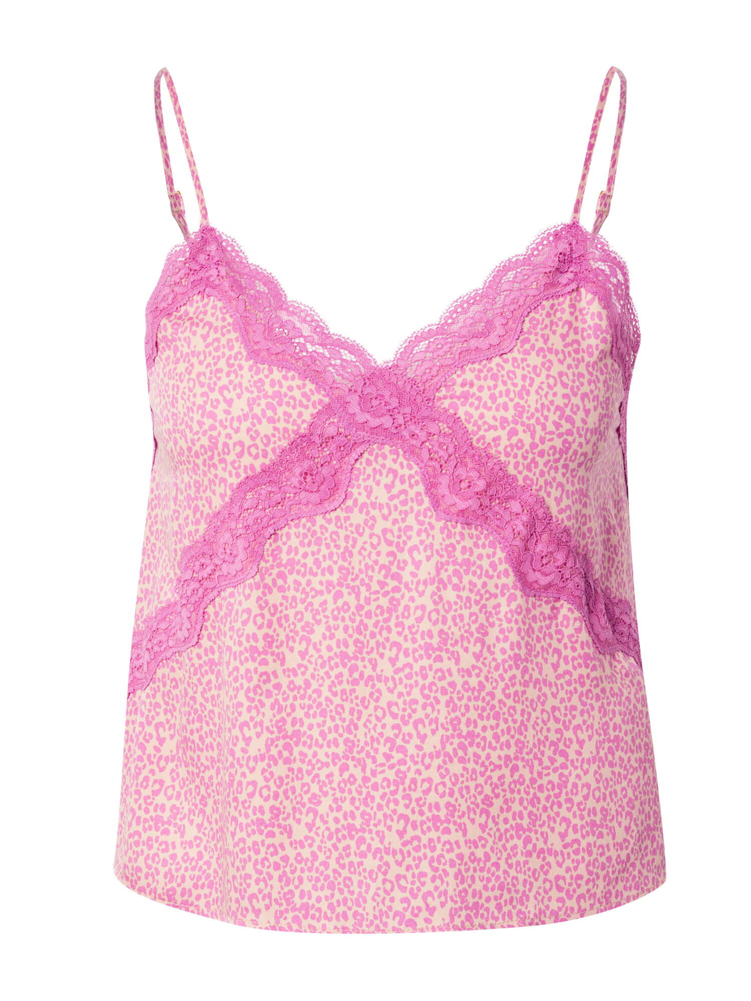 Hunkemöller Bluză de noapte crem / fucsia - Pled.ro