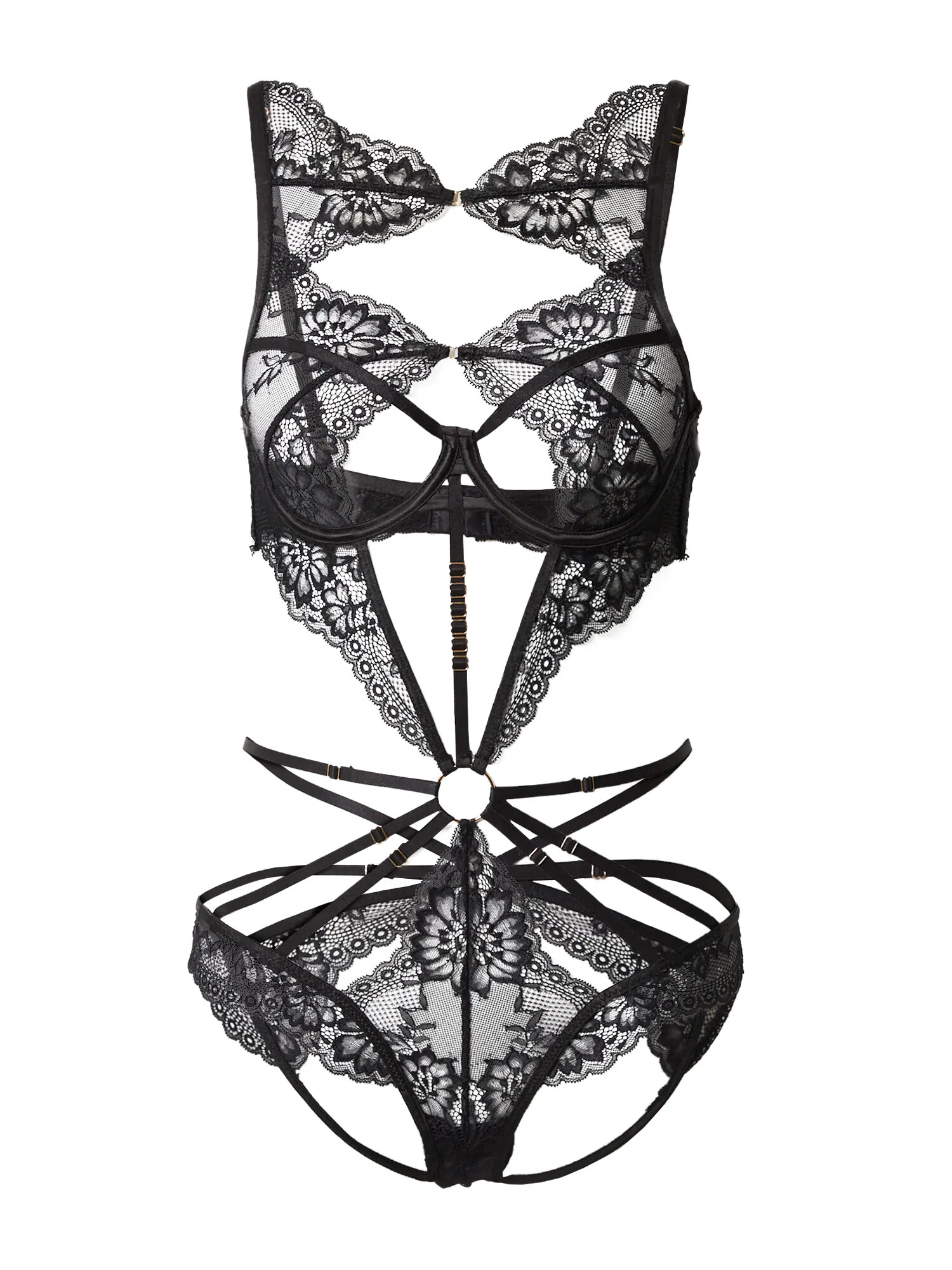 Hunkemöller Body 'Bisous' negru - Pled.ro