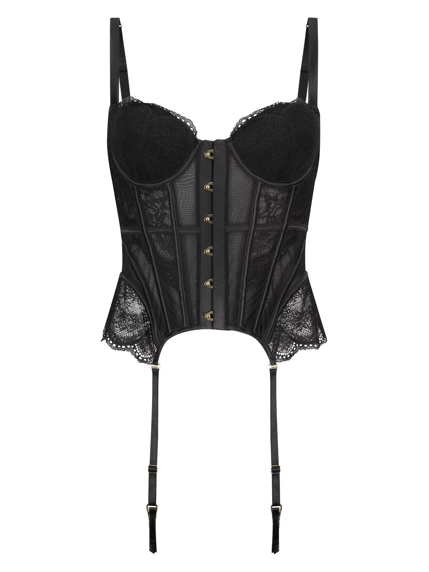 Hunkemöller Corsete 'Fleur' negru - Pled.ro