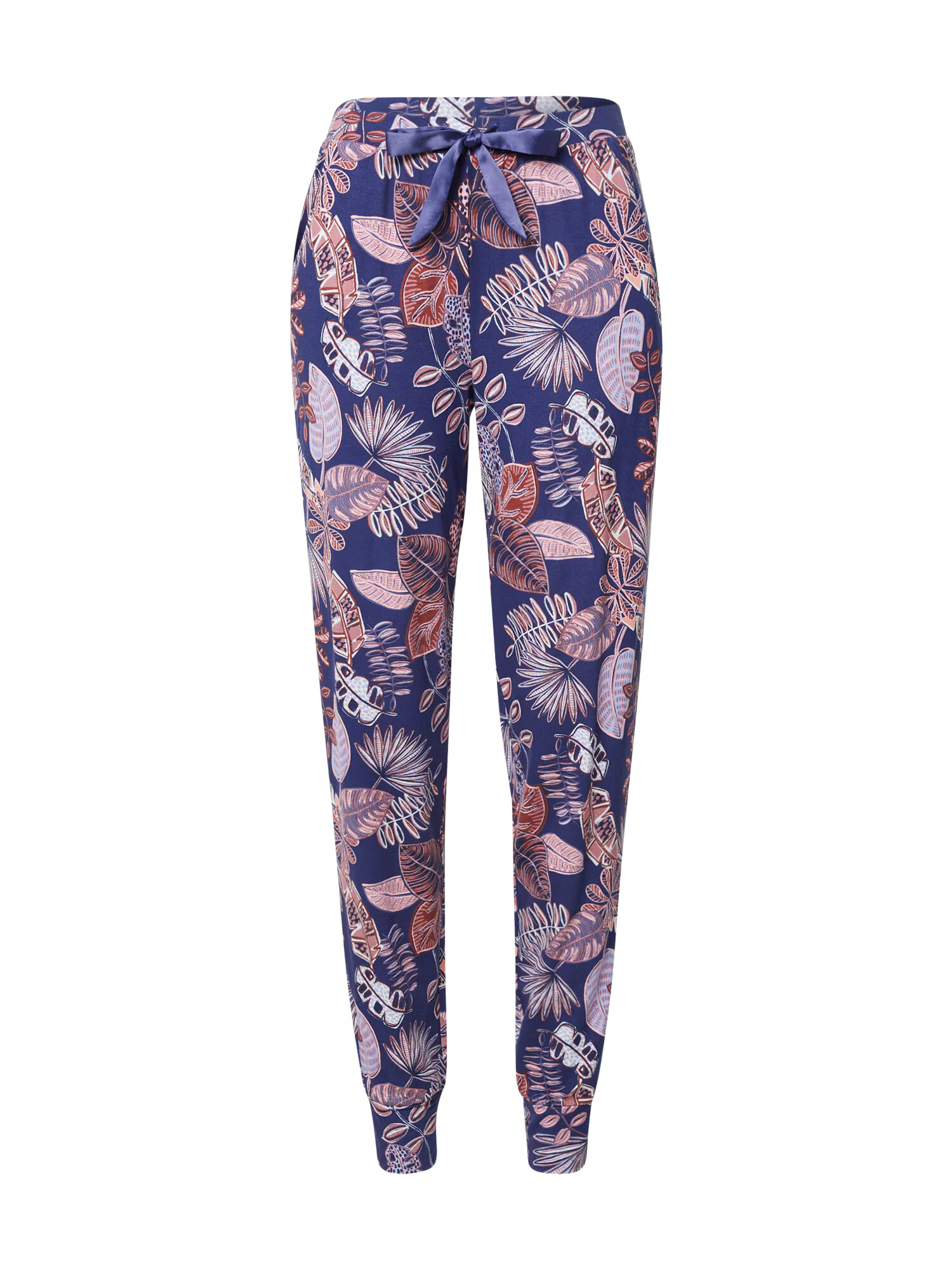 Hunkemöller Pantaloni de pijama 'Funky Jungle' albastru cobalt / albastru deschis / roz / roșu carmin - Pled.ro