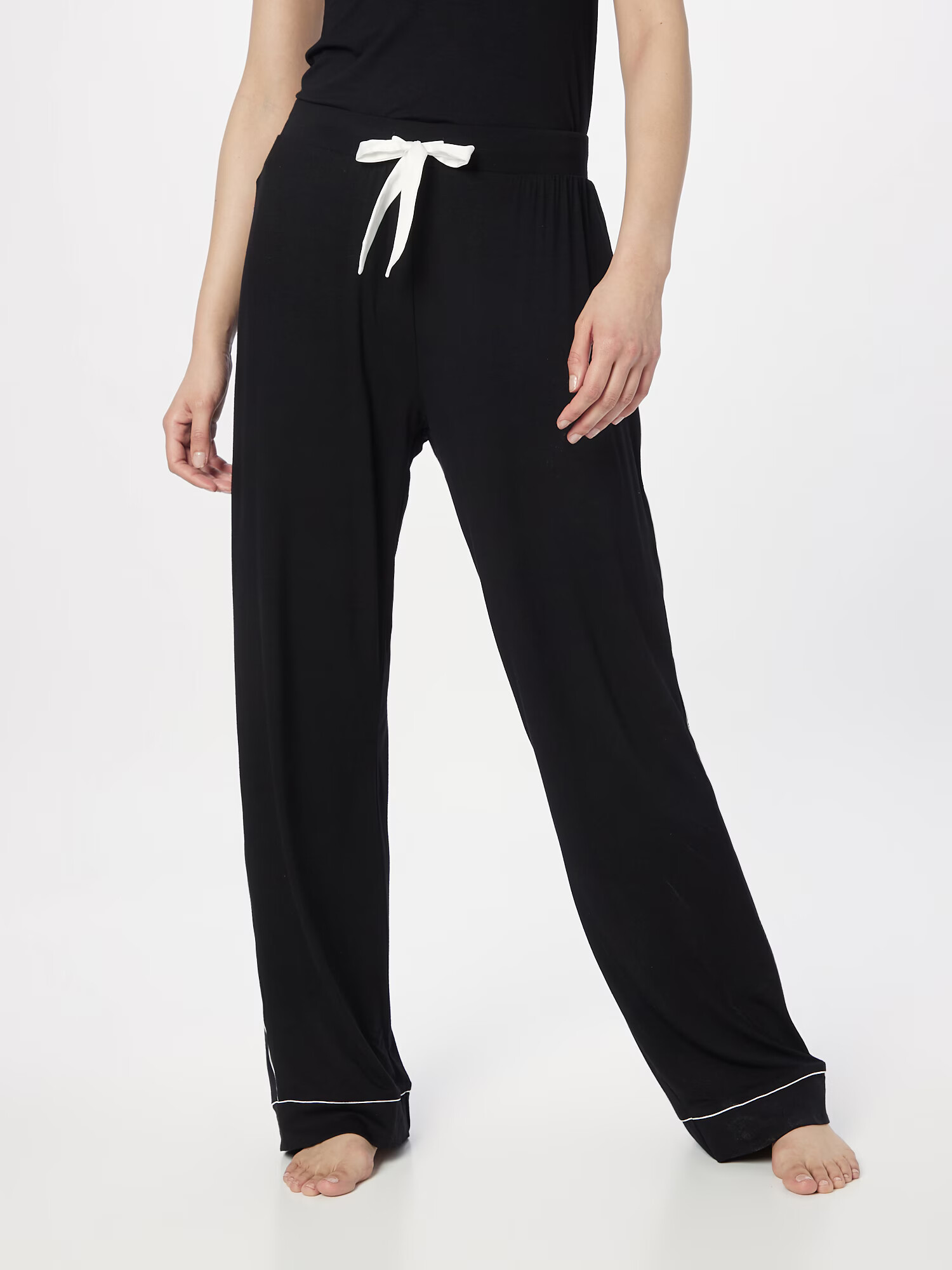 Hunkemöller Pantaloni de pijama negru / alb - Pled.ro