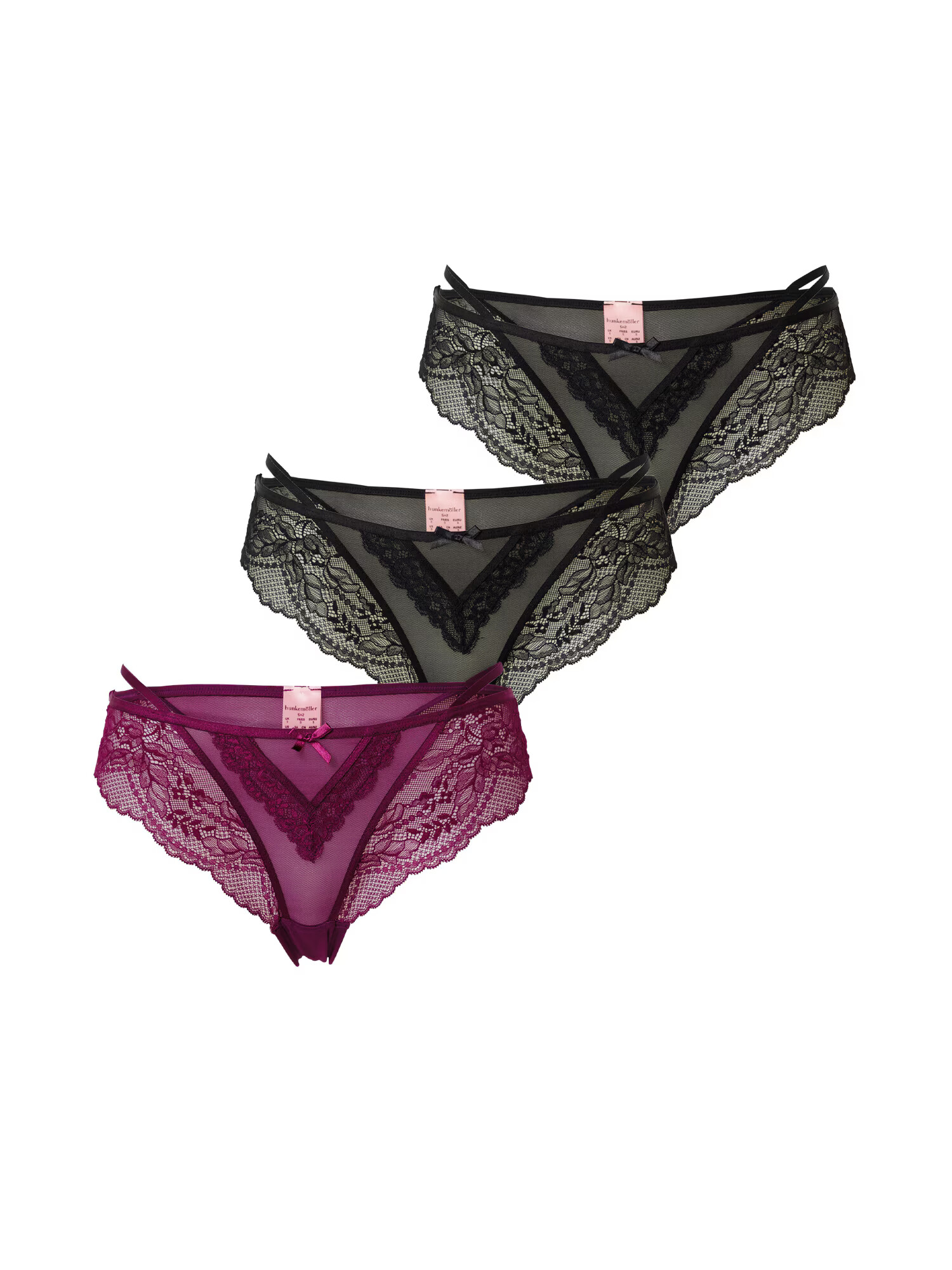 Hunkemöller Slip 'Anna' lila / negru - Pled.ro