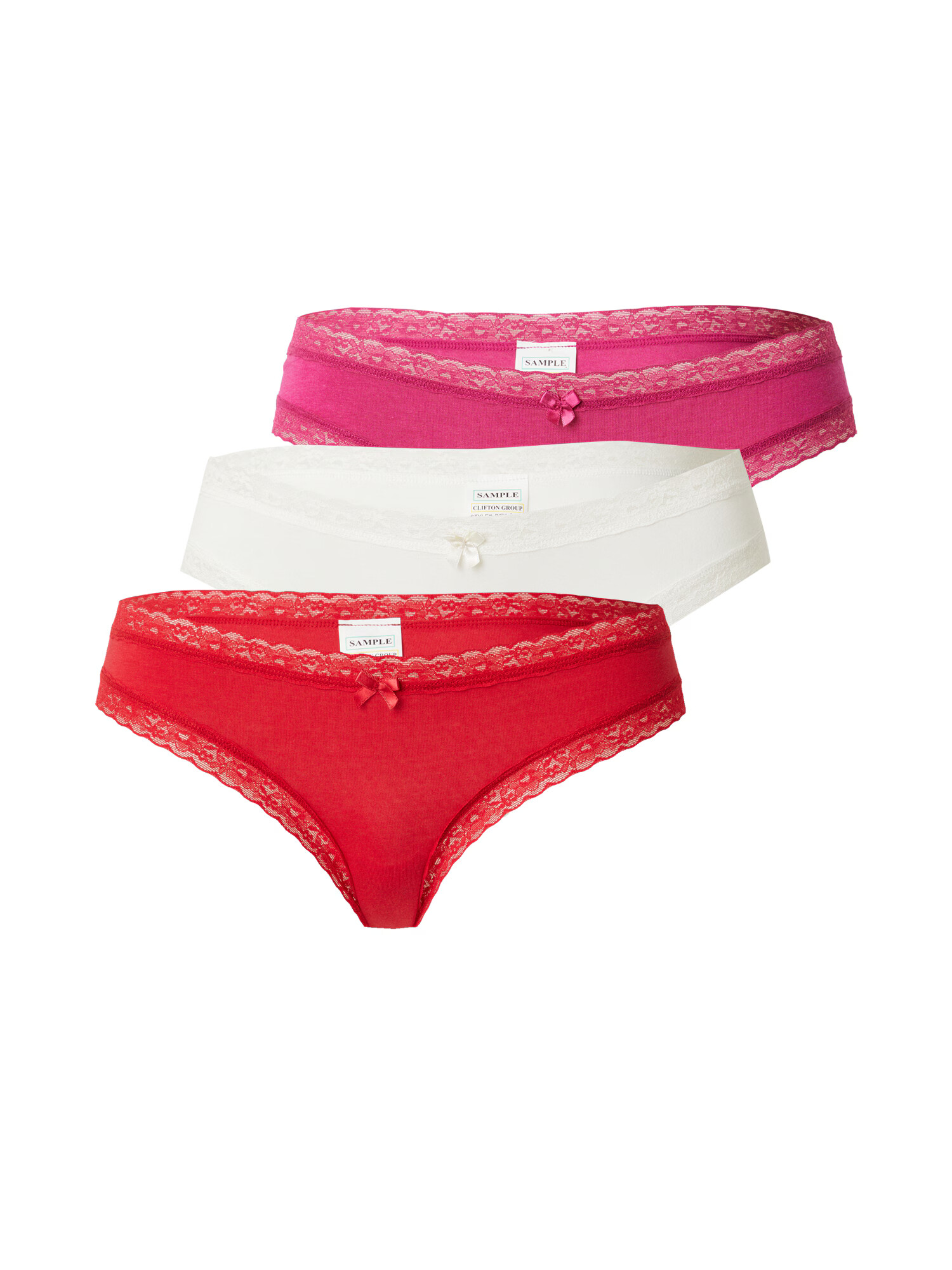 Hunkemöller Slip 'Classics' roz / roșu / alb - Pled.ro