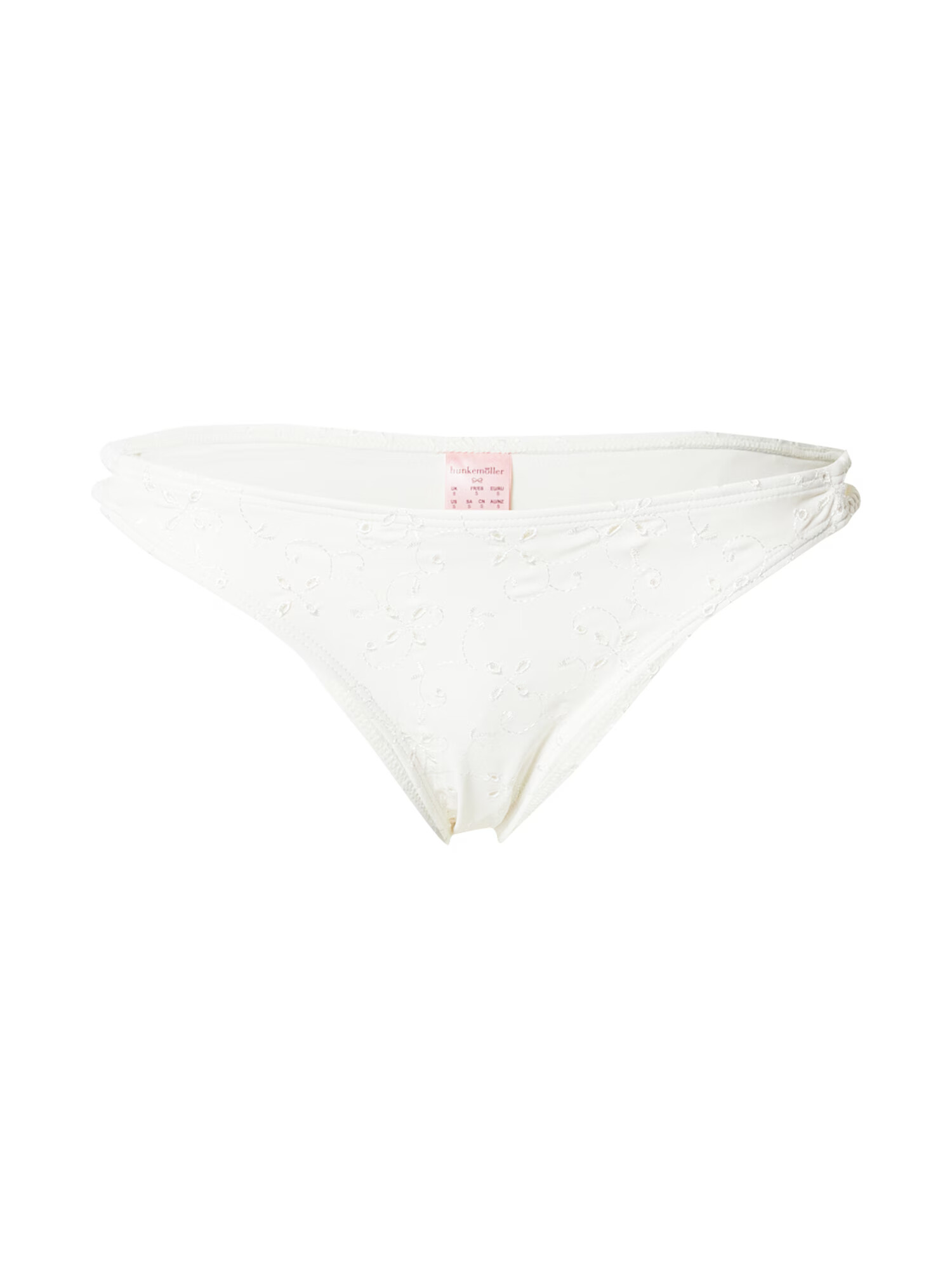 Hunkemöller Slip costum de baie 'Broderie' alb - Pled.ro