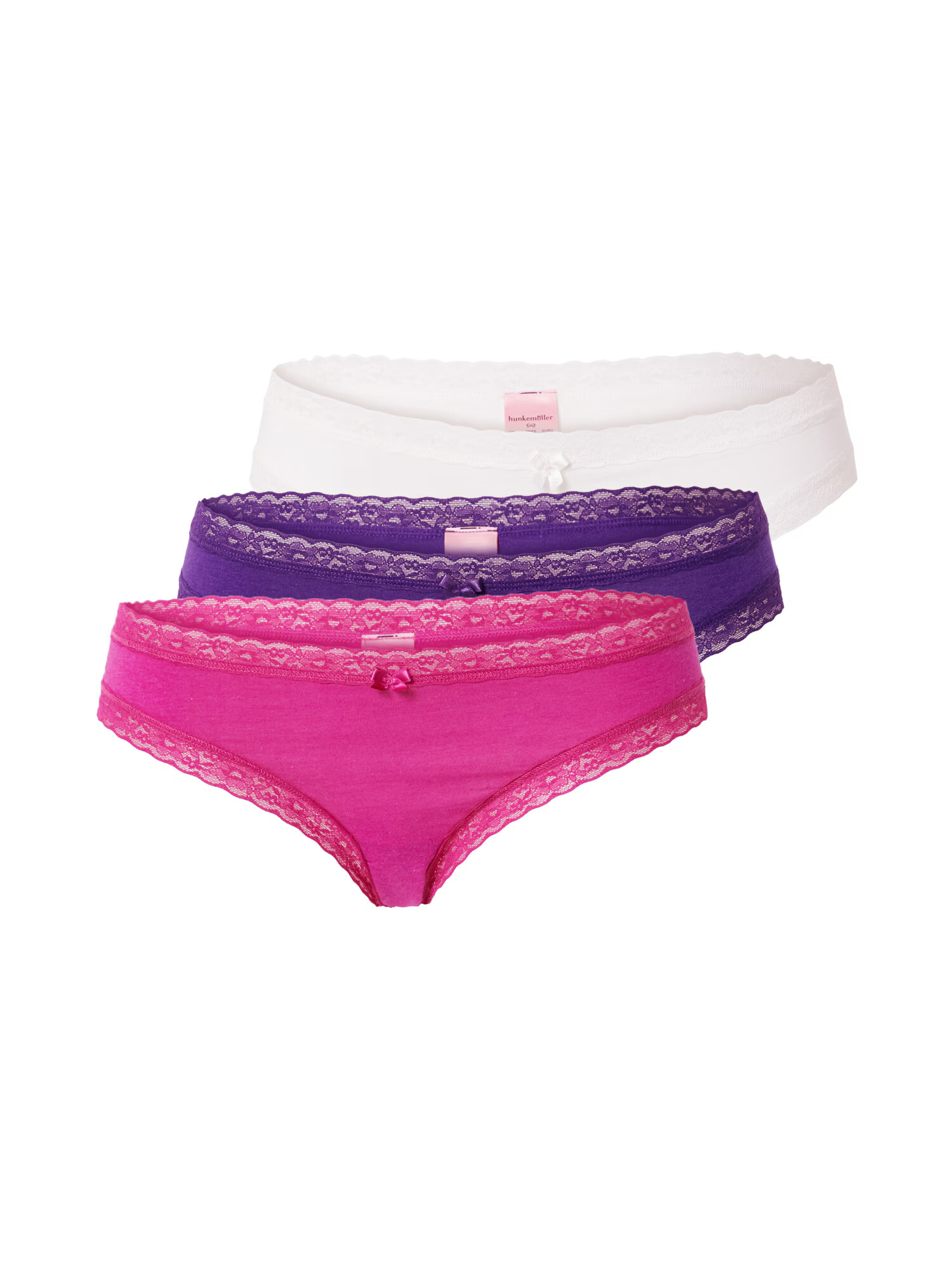 Hunkemöller Slip mov închis / fucsia / alb - Pled.ro