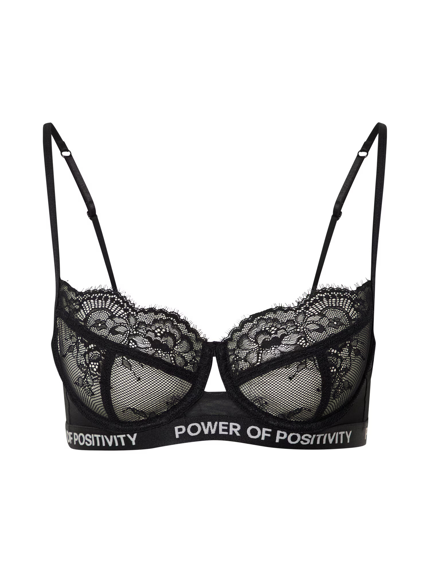 Hunkemöller Sutien 'Honey' negru / alb - Pled.ro