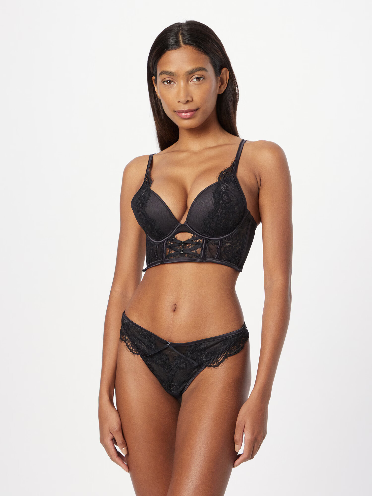 Hunkemöller Tanga 'Elissa' negru - Pled.ro