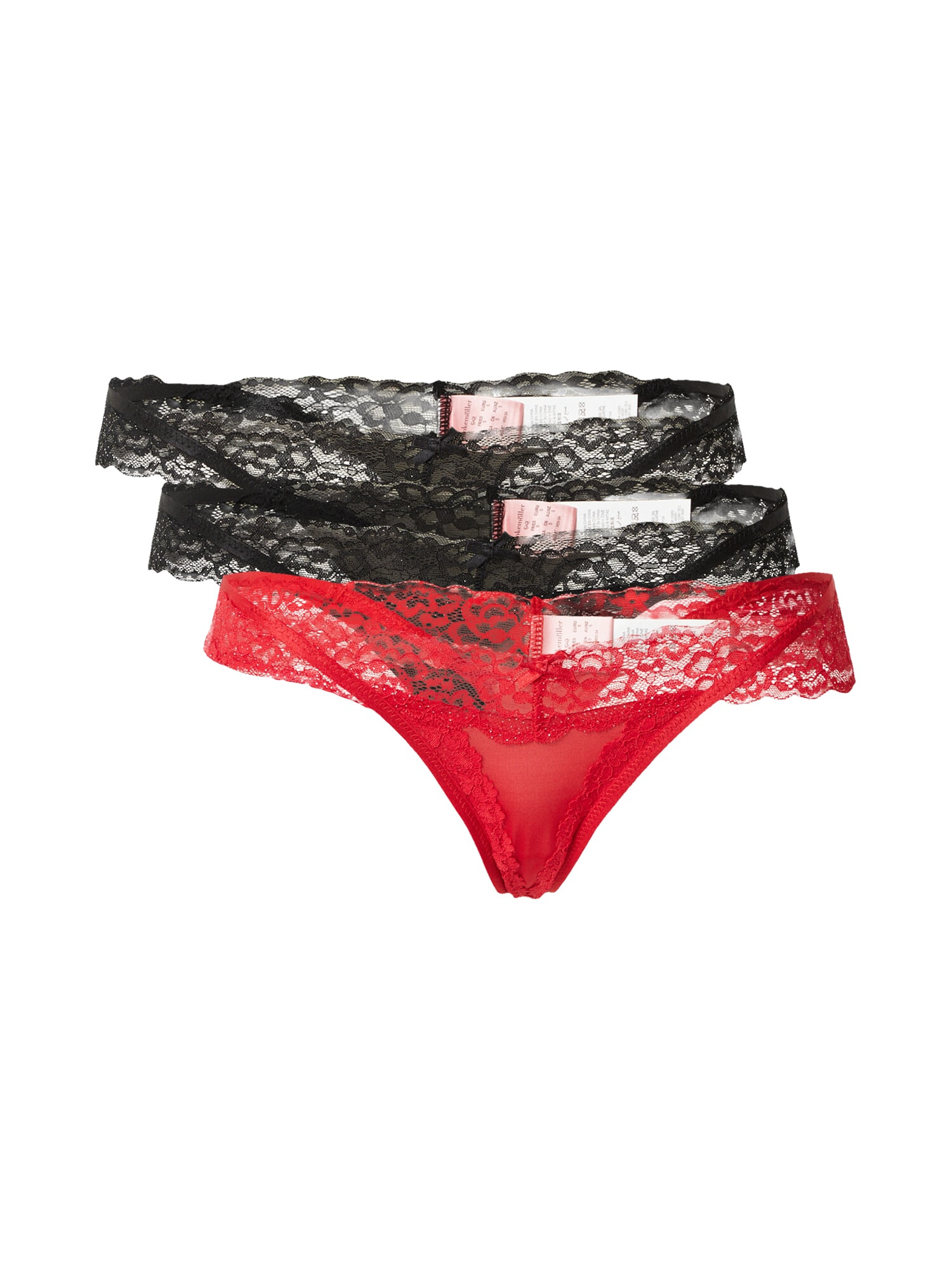 Hunkemöller Tanga roșu / negru - Pled.ro