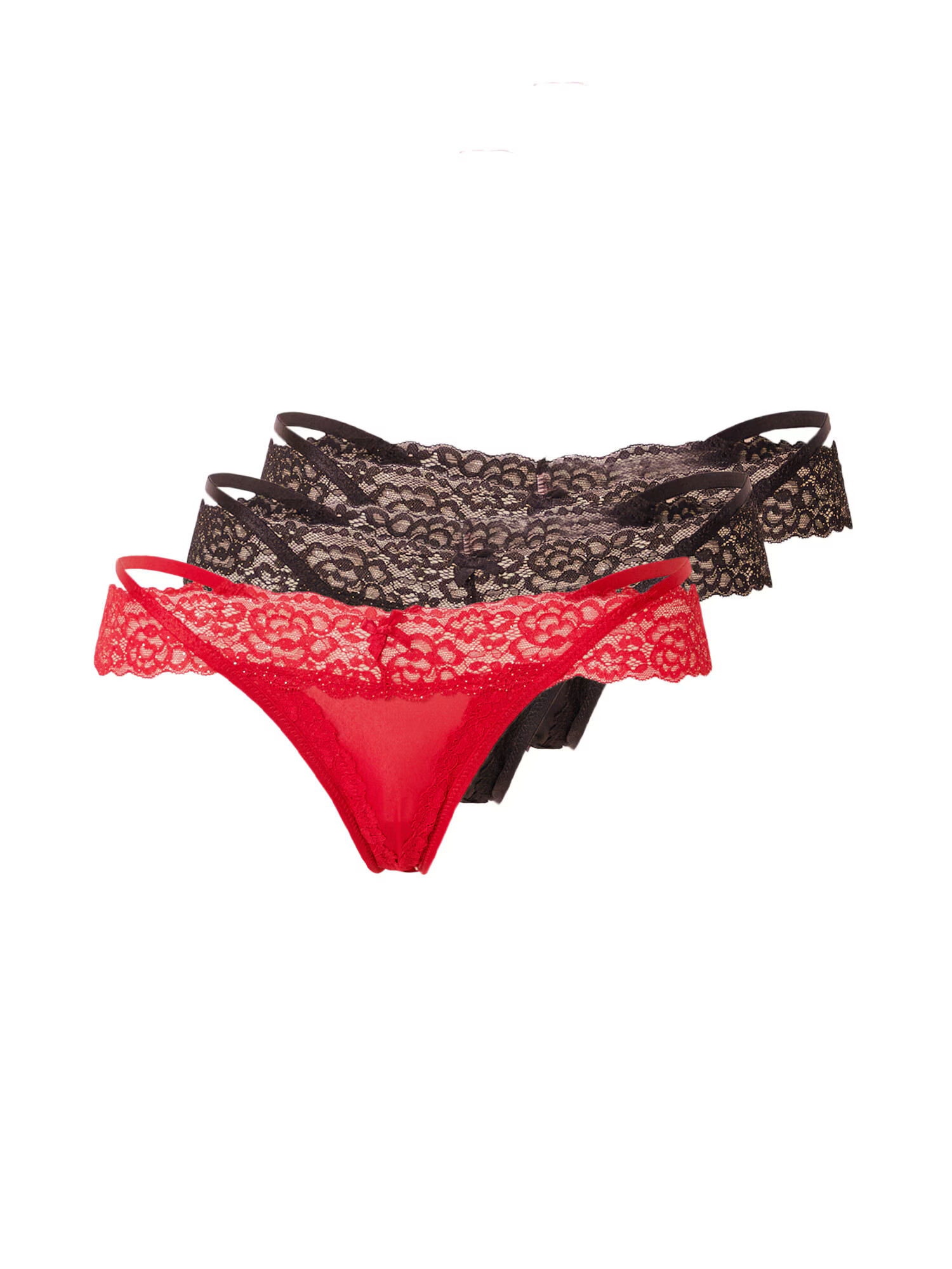 Hunkemöller Tanga 'Willow' roșu / negru - Pled.ro