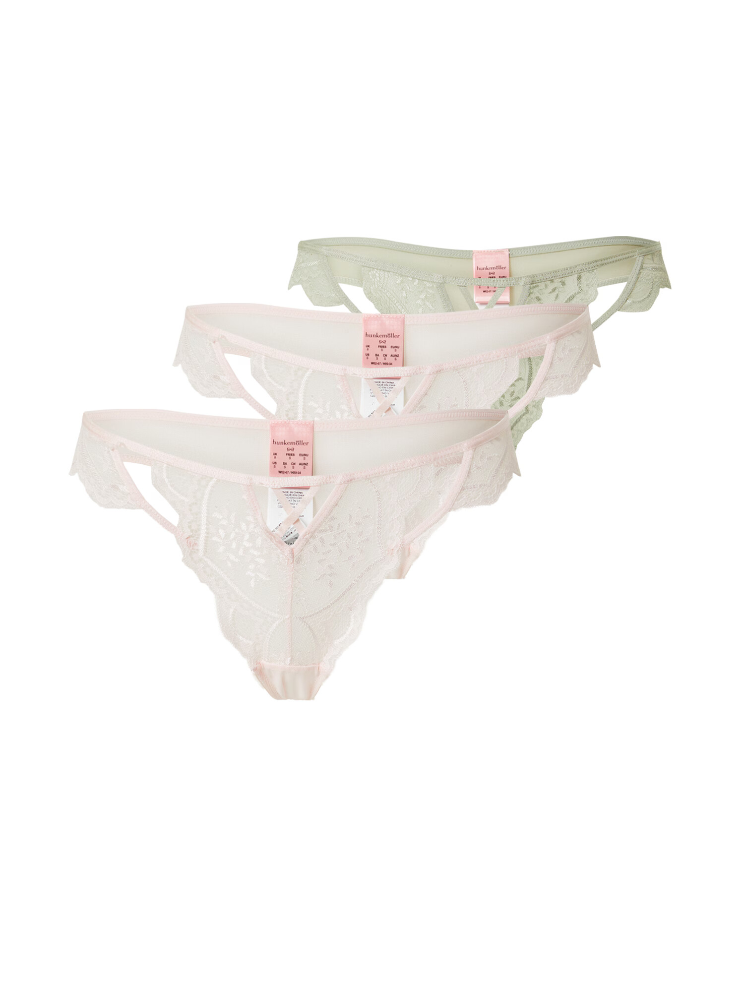 Hunkemöller Tanga 'Yakira' verde deschis / roz - Pled.ro