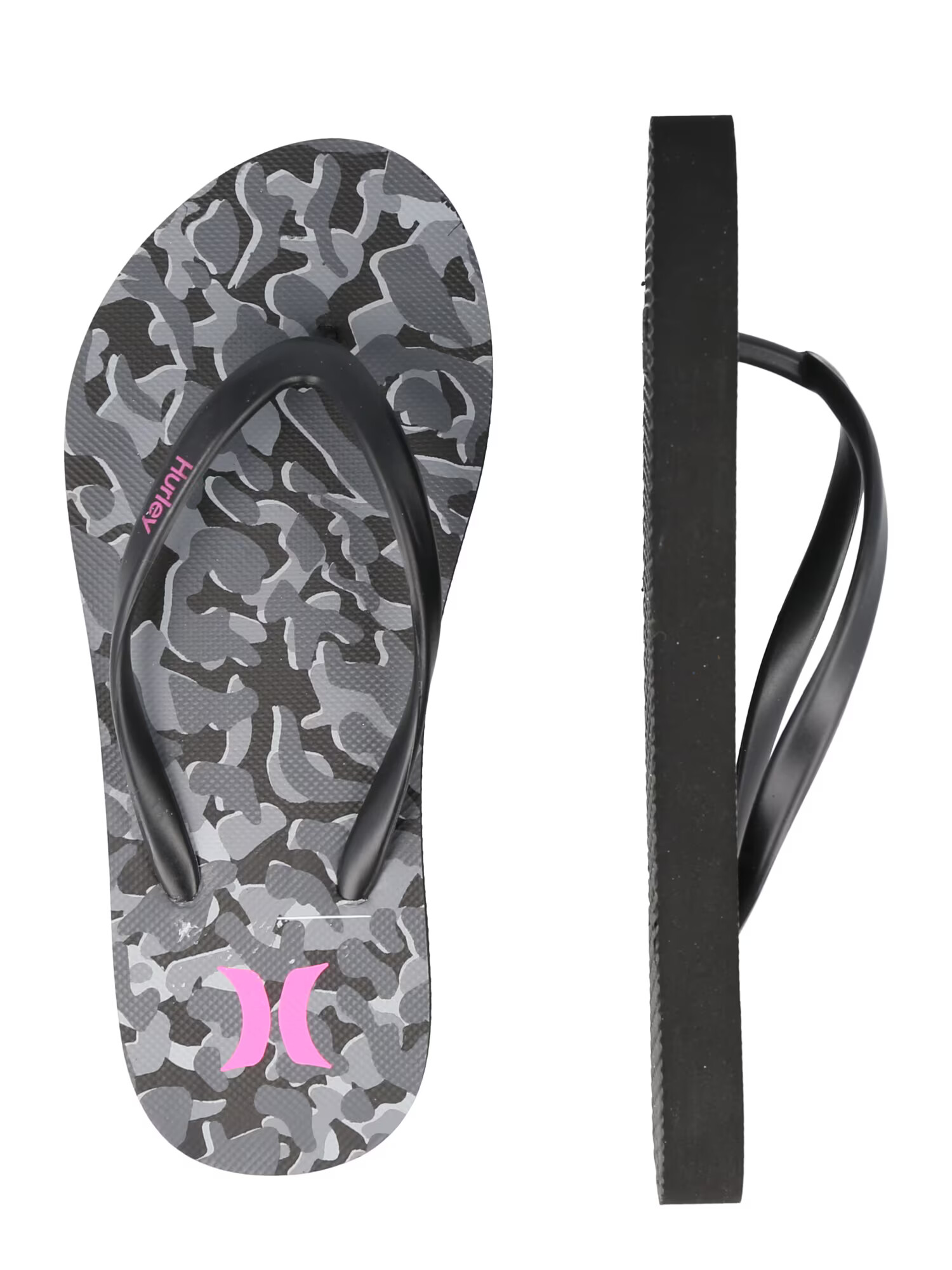 Hurley Flip-flops 'WILD PARTY' gri metalic / roz deschis - Pled.ro