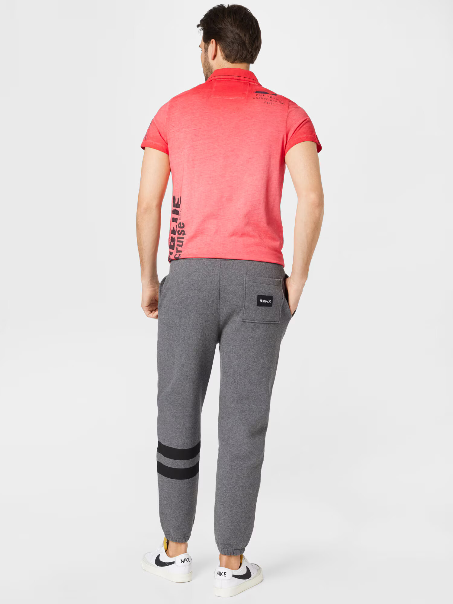 Hurley Pantaloni sport gri / negru - Pled.ro