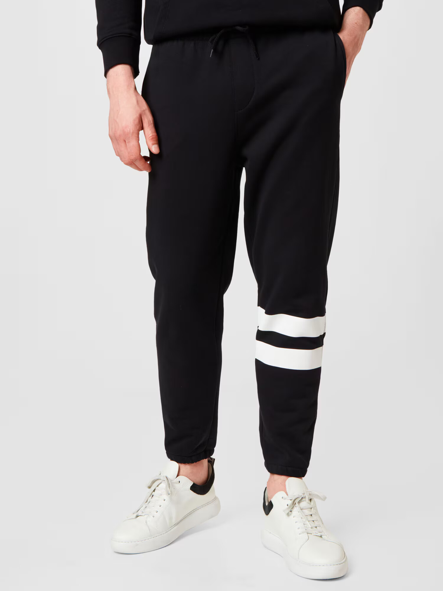 Hurley Pantaloni sport ' OCEANCARE' negru / alb - Pled.ro