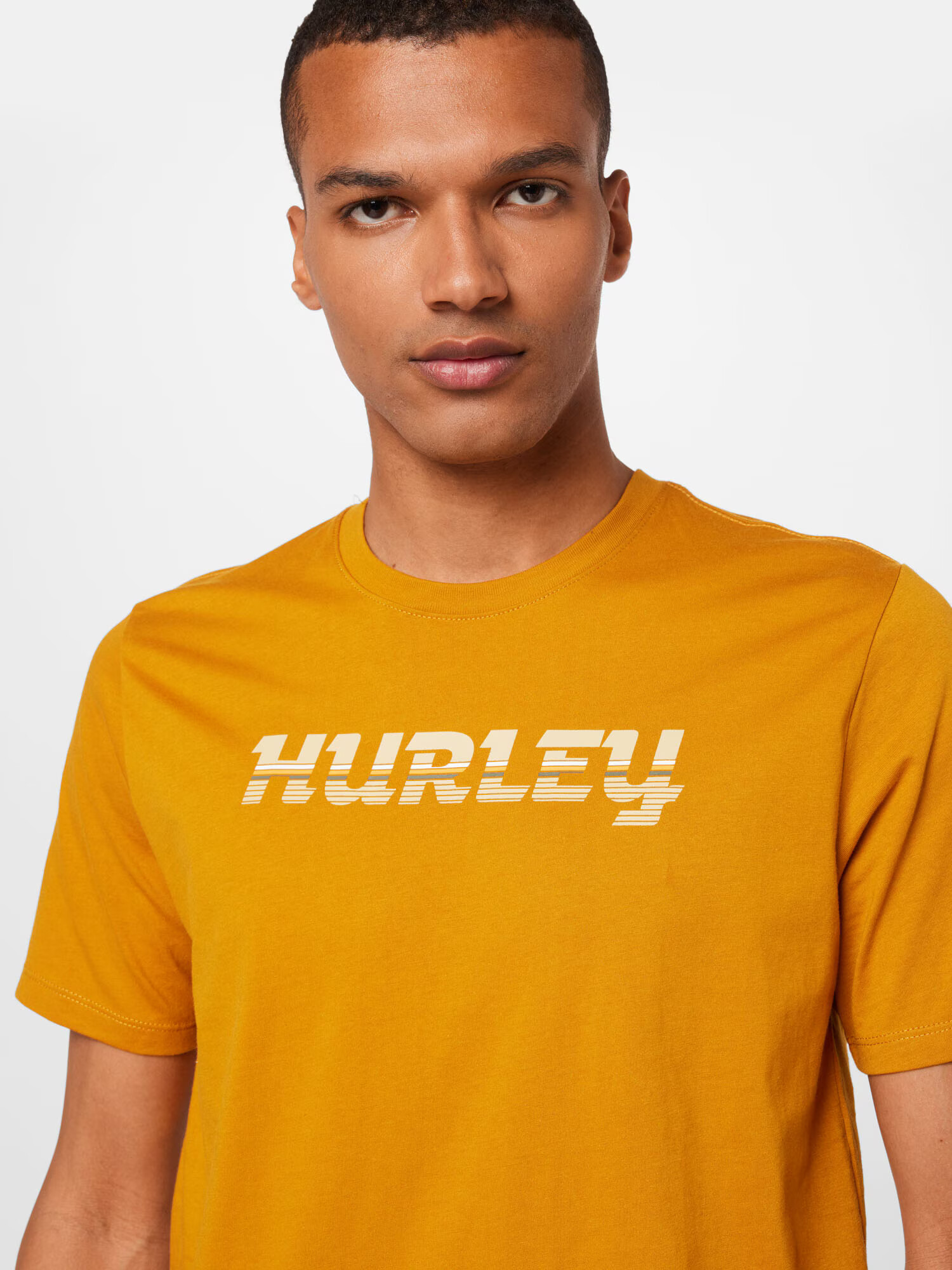 Hurley Tricou funcțional galben auriu / alb - Pled.ro