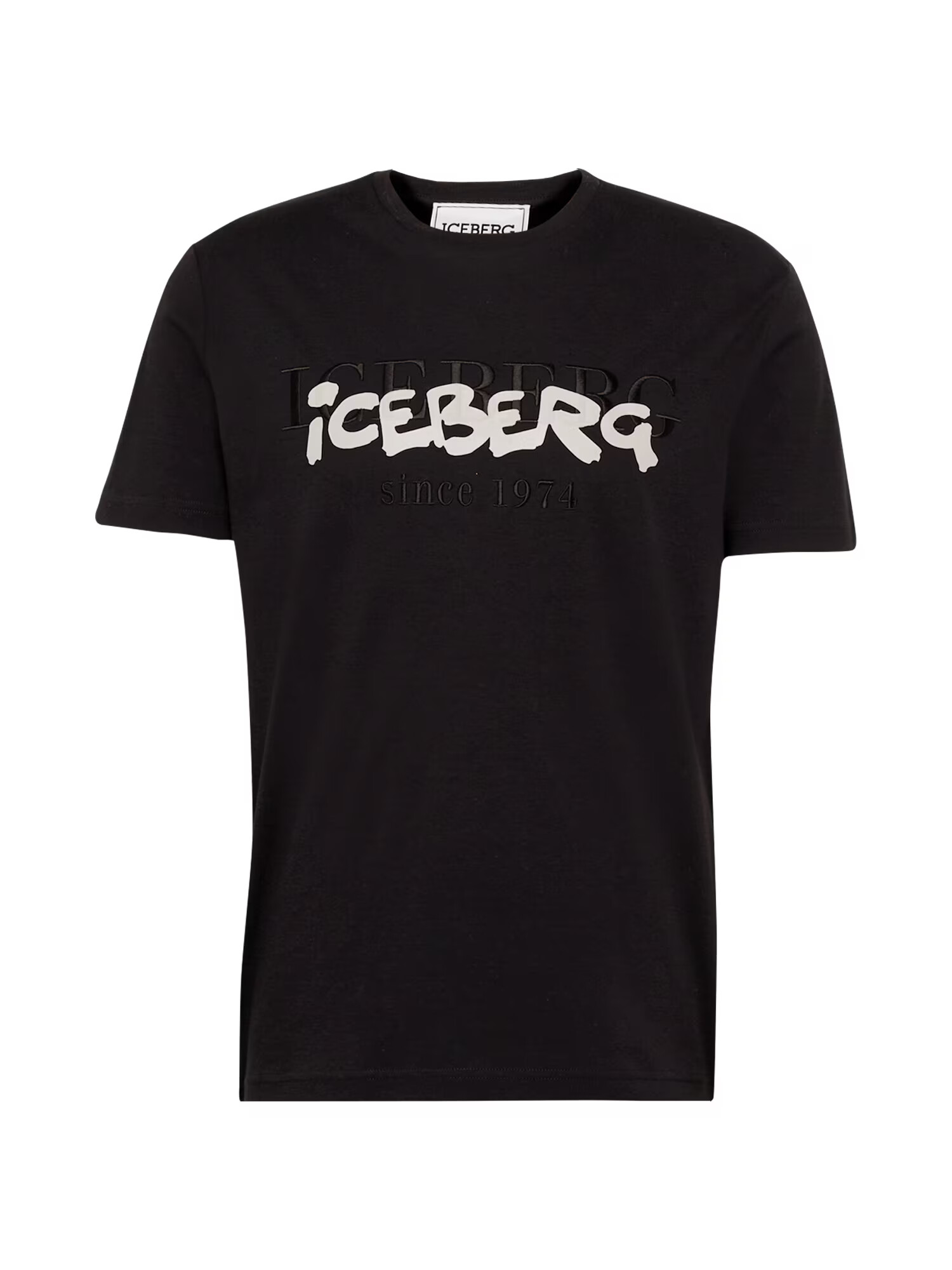 ICEBERG Tricou negru / alb natural - Pled.ro