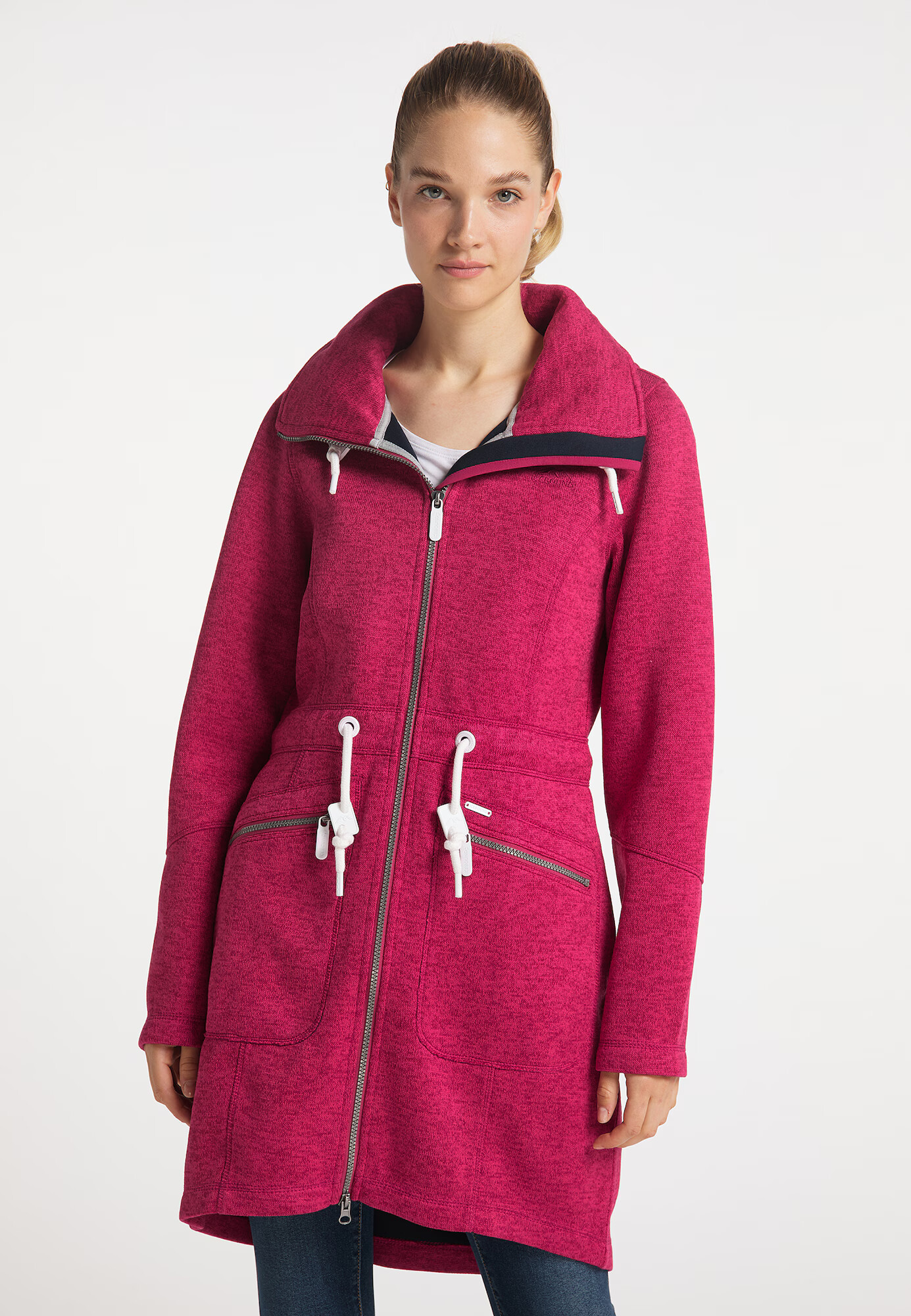 ICEBOUND Jachetă fleece roz amestecat / alb - Pled.ro