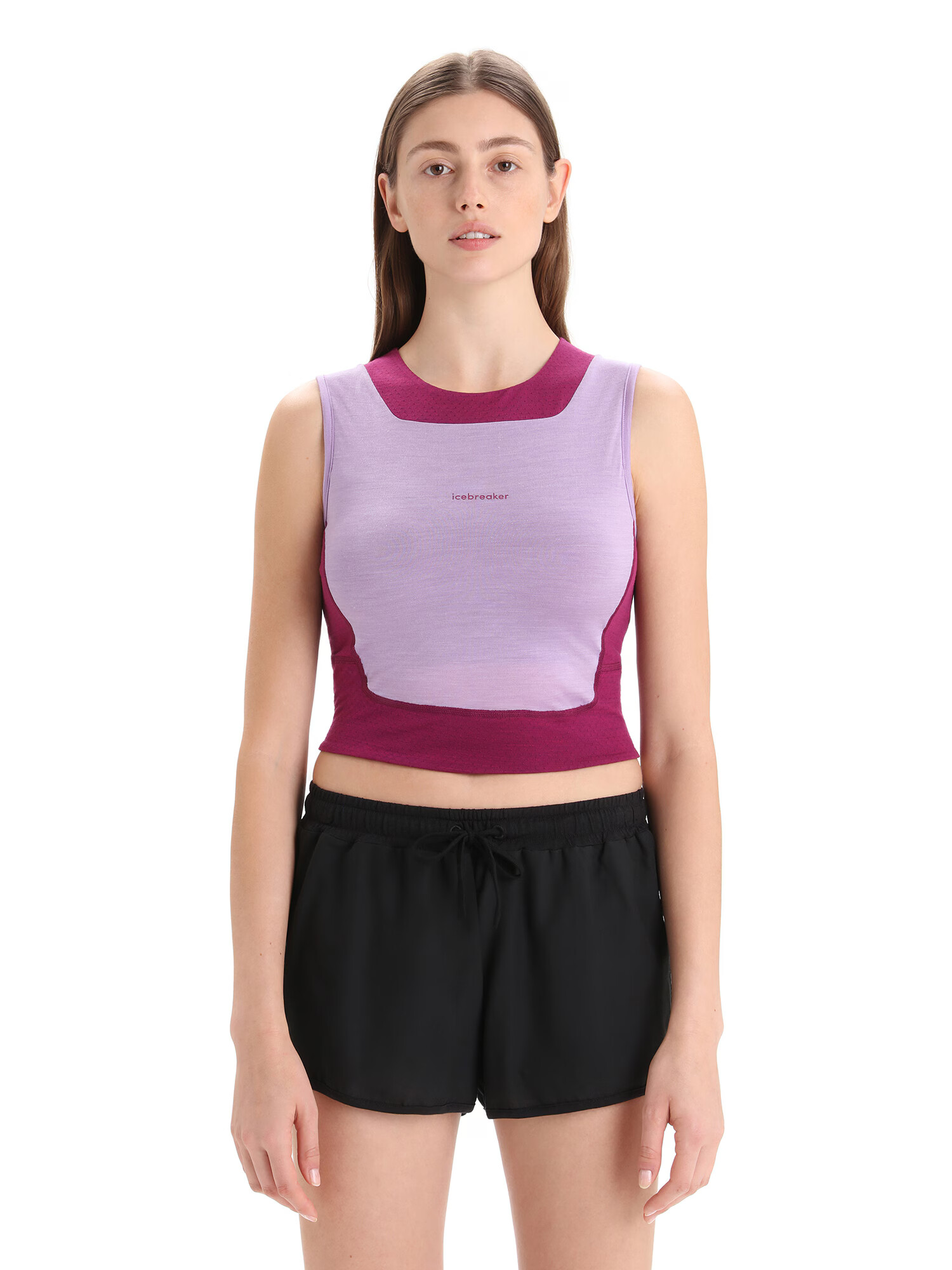 ICEBREAKER Sport top negru - Pled.ro