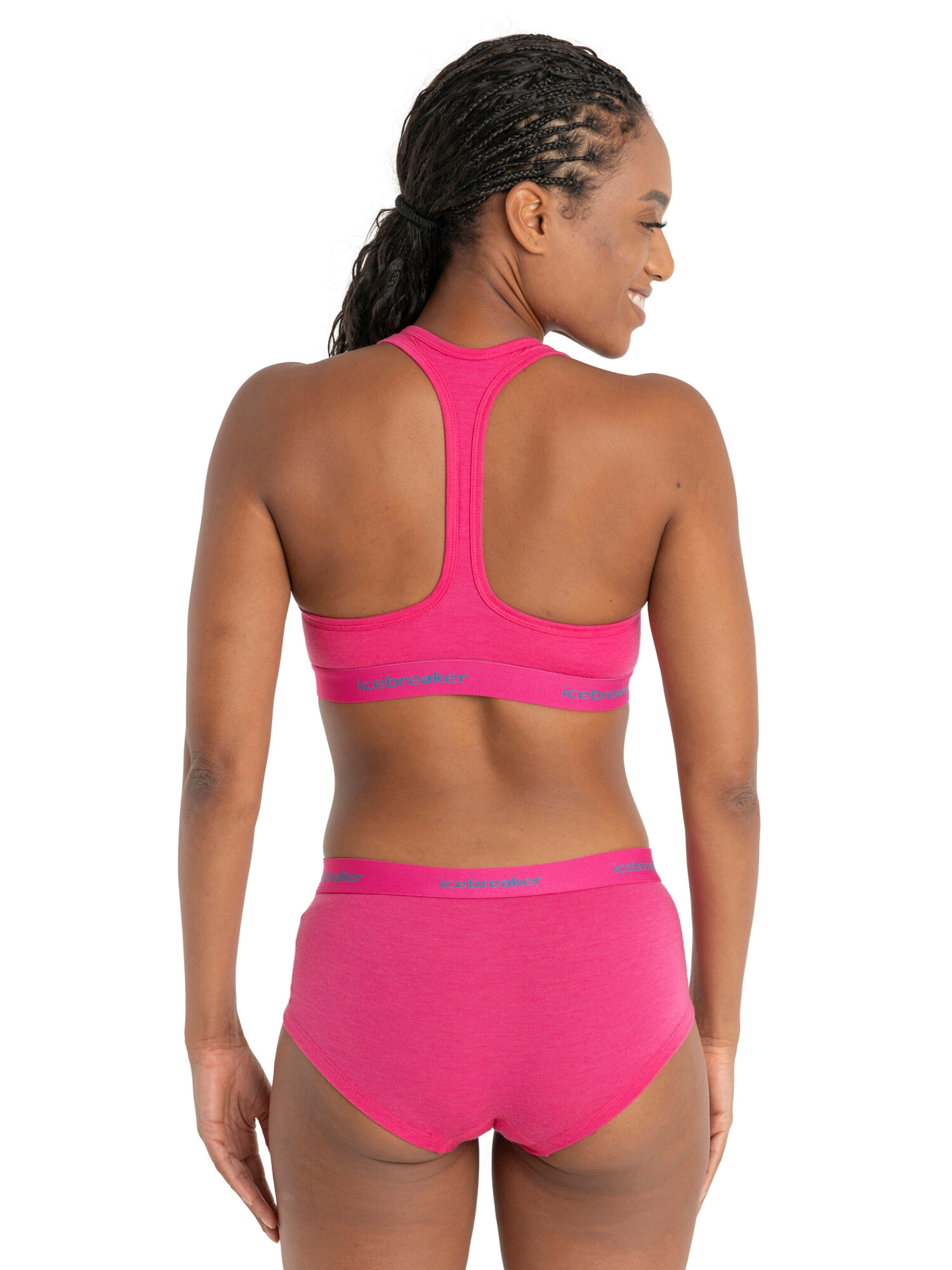 ICEBREAKER Sutien sport 'Sprite' albastru neon / roz - Pled.ro