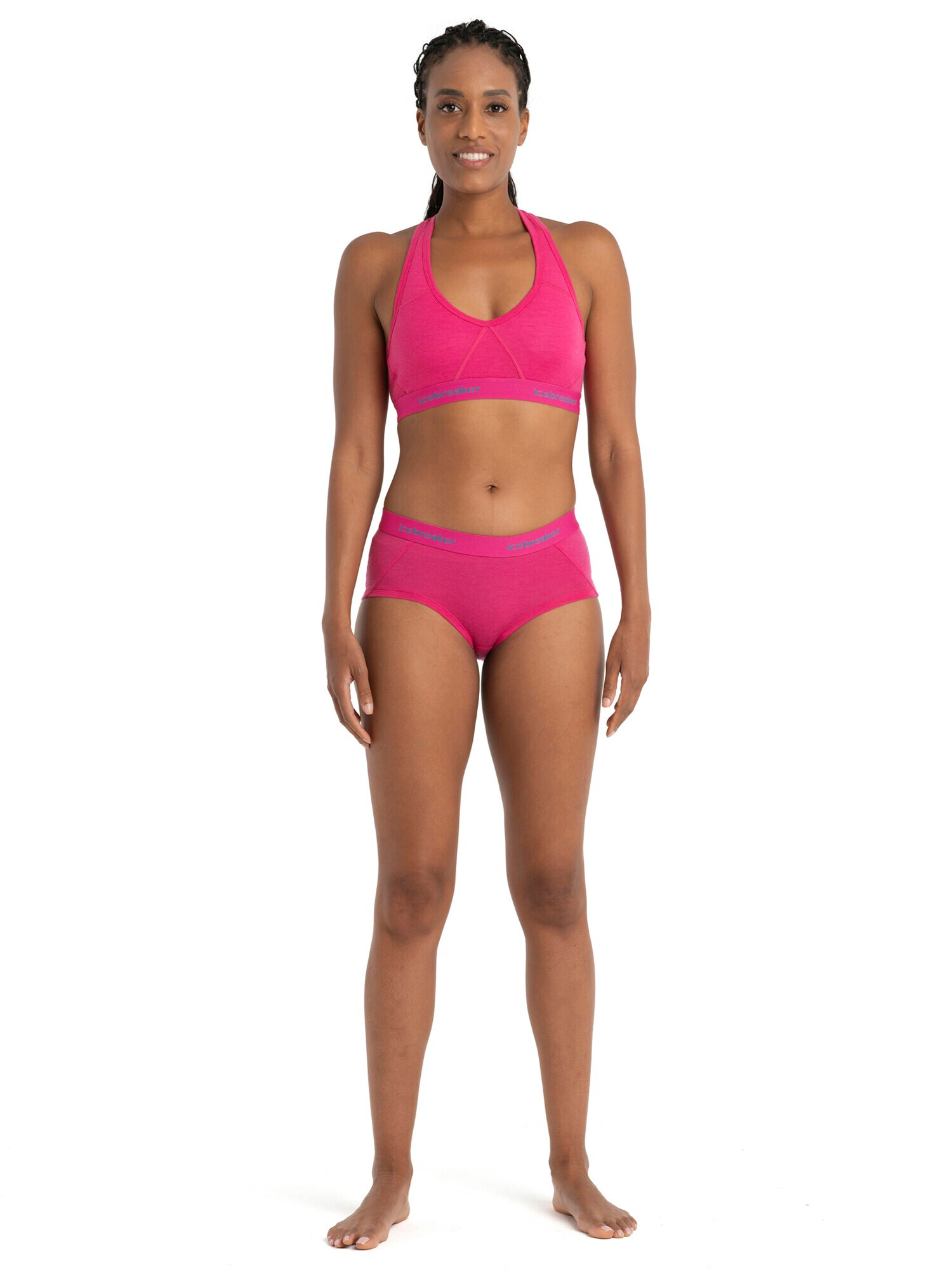 ICEBREAKER Sutien sport 'Sprite' albastru neon / roz - Pled.ro