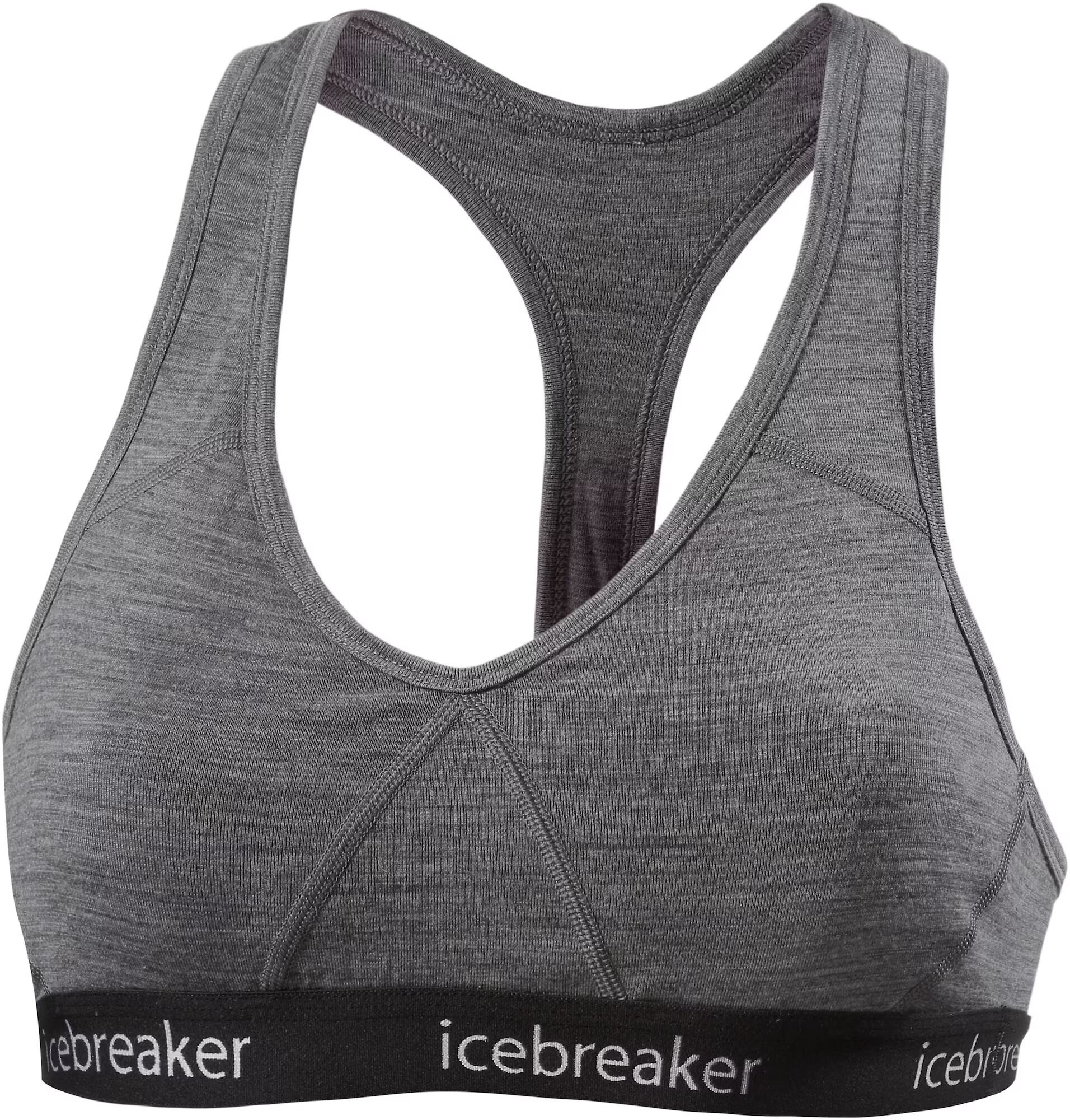 ICEBREAKER Sutien sport 'SPRITE' gri / negru - Pled.ro