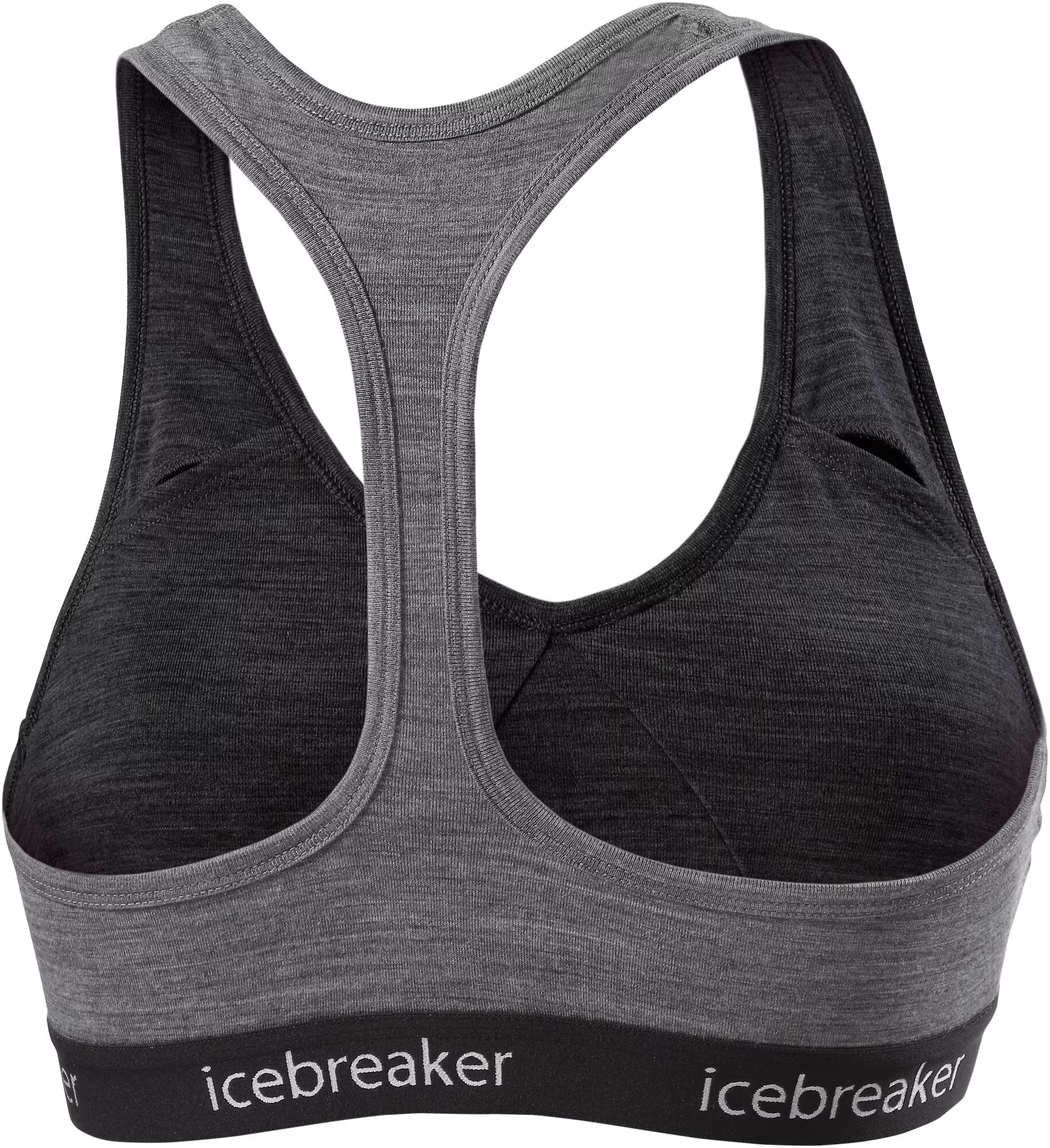 ICEBREAKER Sutien sport 'SPRITE' gri / negru - Pled.ro