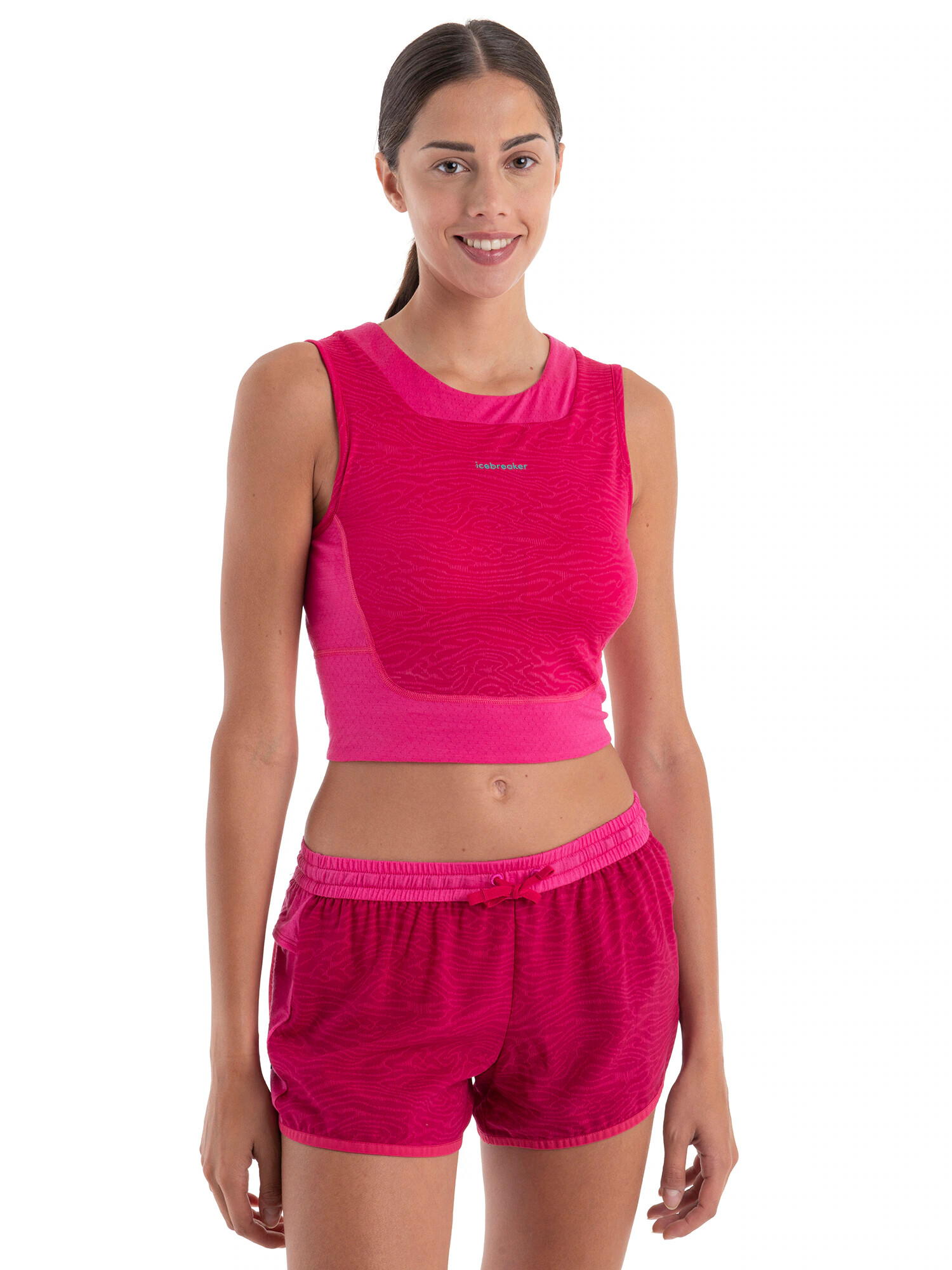 ICEBREAKER Top 'Mer 125 ZoneKnit' roz / magenta - Pled.ro