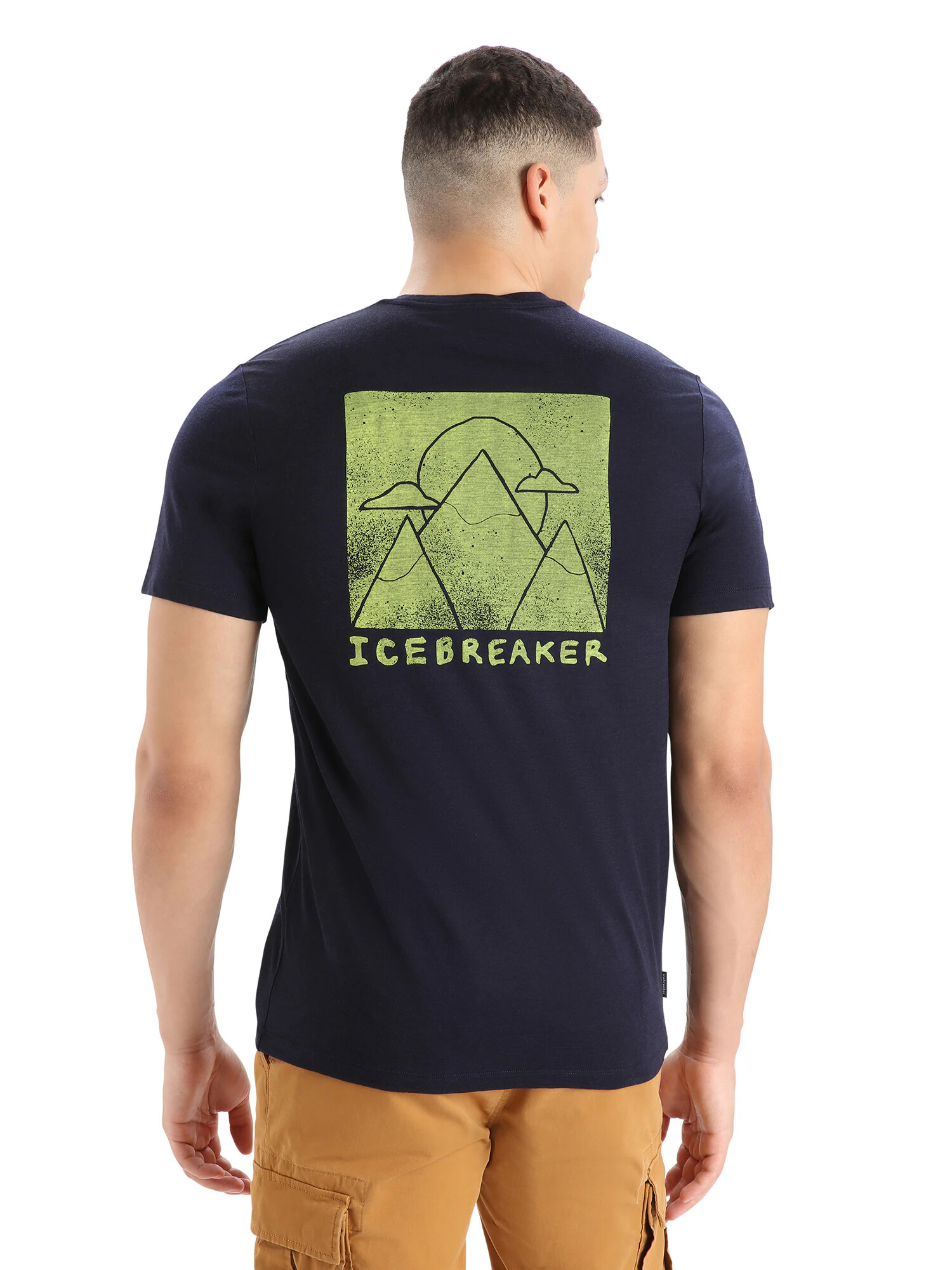 ICEBREAKER Tricou funcțional albastru închis / galben - Pled.ro