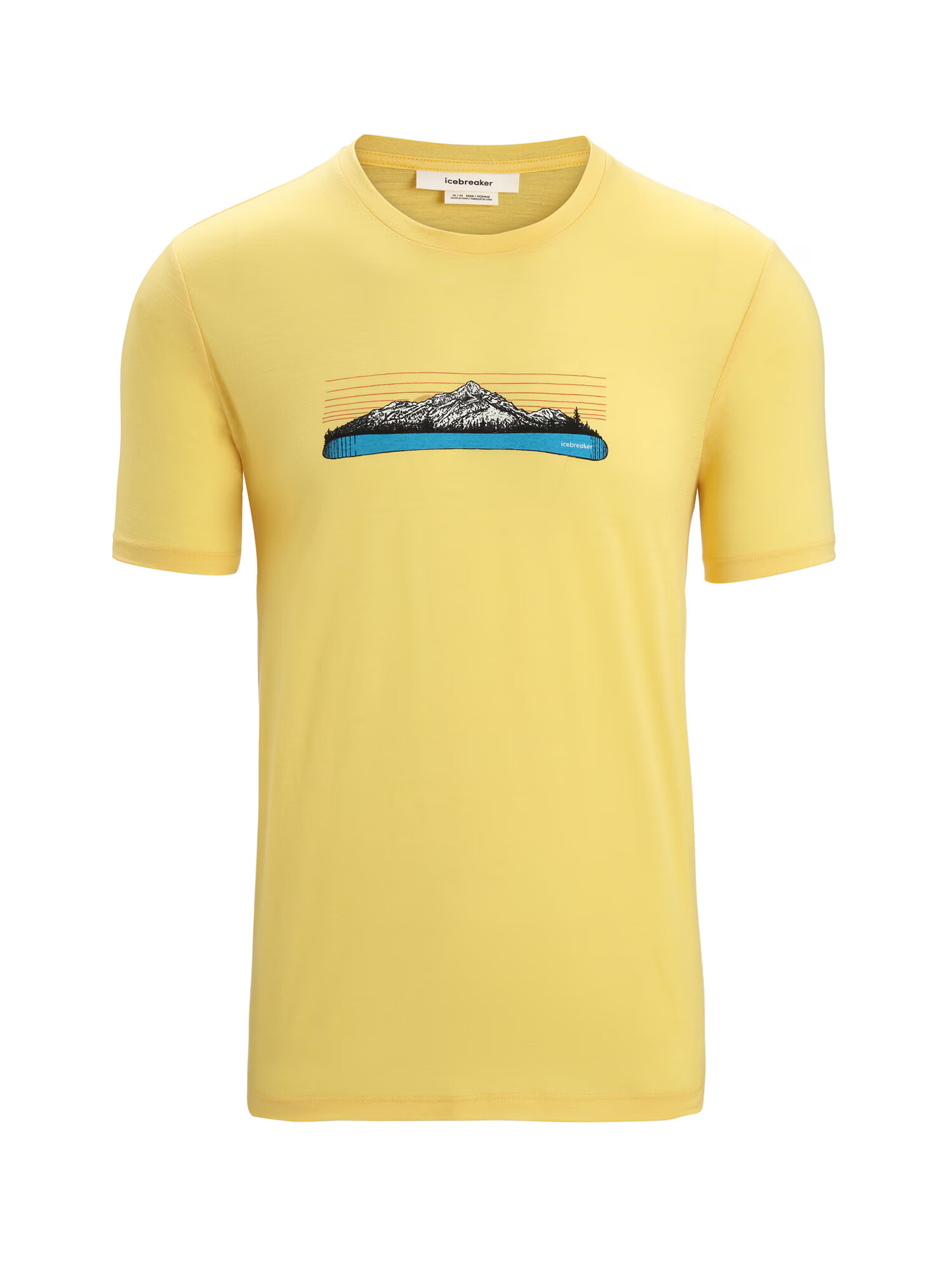 ICEBREAKER Tricou funcțional albastru neon / galben / negru / alb - Pled.ro