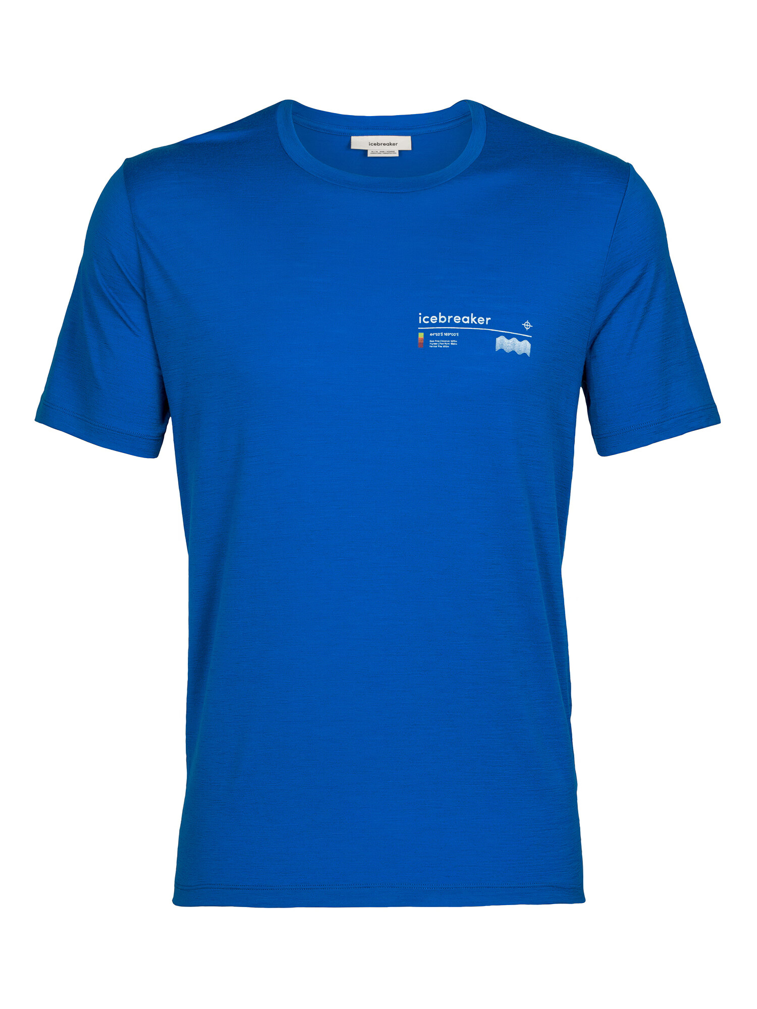 ICEBREAKER Tricou funcțional 'M Tech Lite II SS Tee Alpine Zone' albastru / roz / alb - Pled.ro