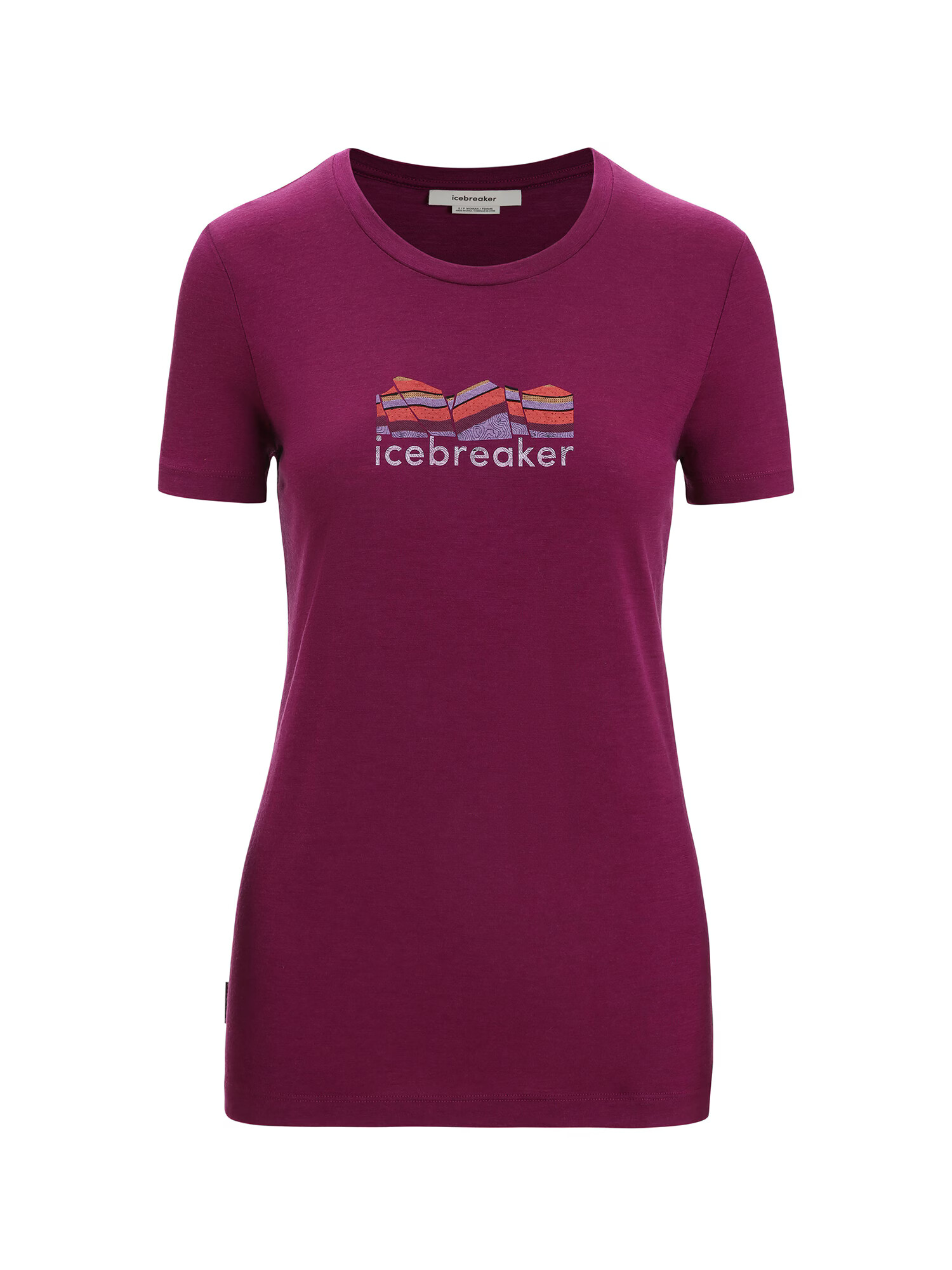 ICEBREAKER Tricou funcțional nisipiu / mov pastel / portocaliu / roșu-violet - Pled.ro