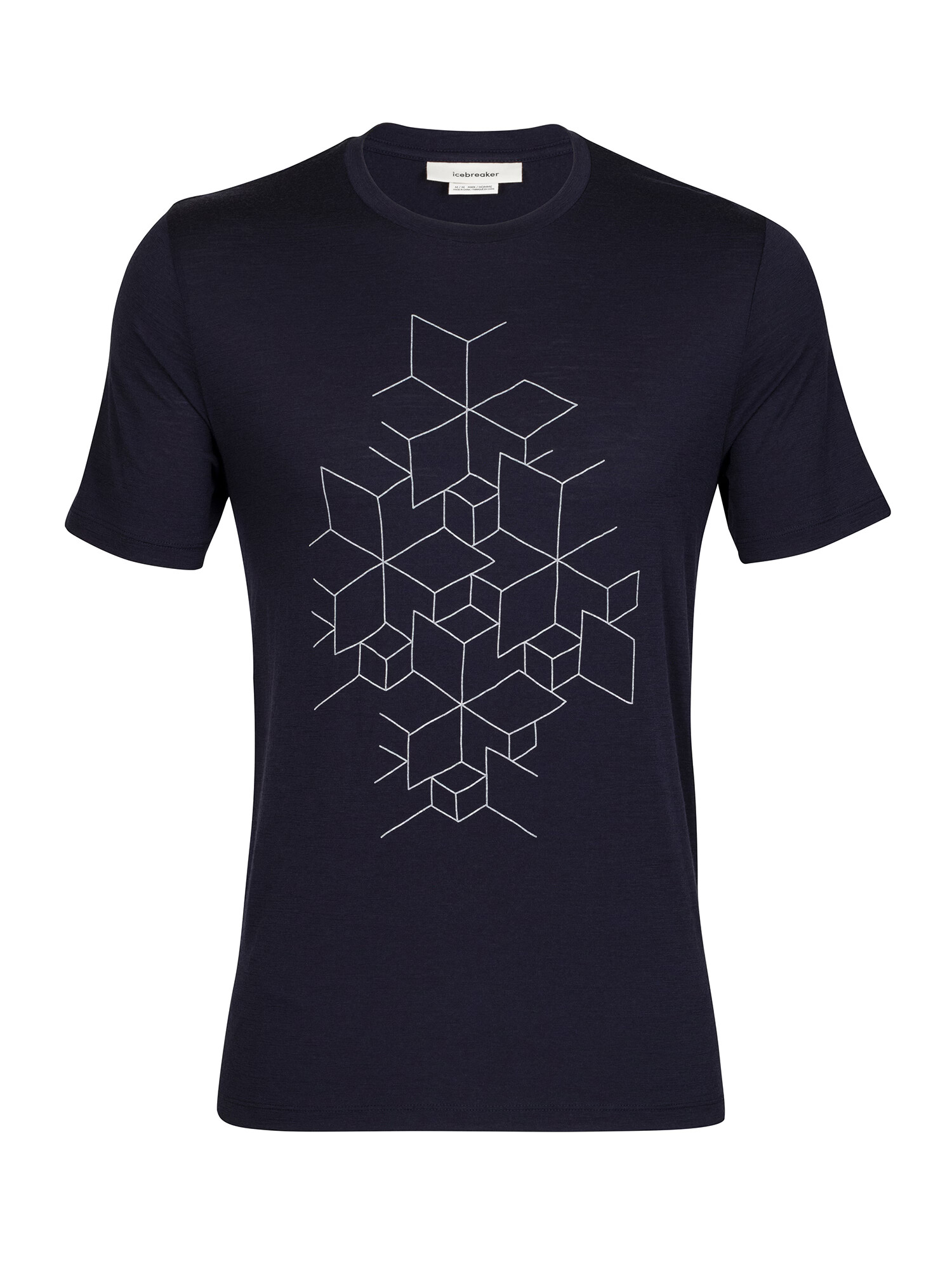 ICEBREAKER Tricou funcțional 'Tech Lite II Snowflake' albastru / alb - Pled.ro