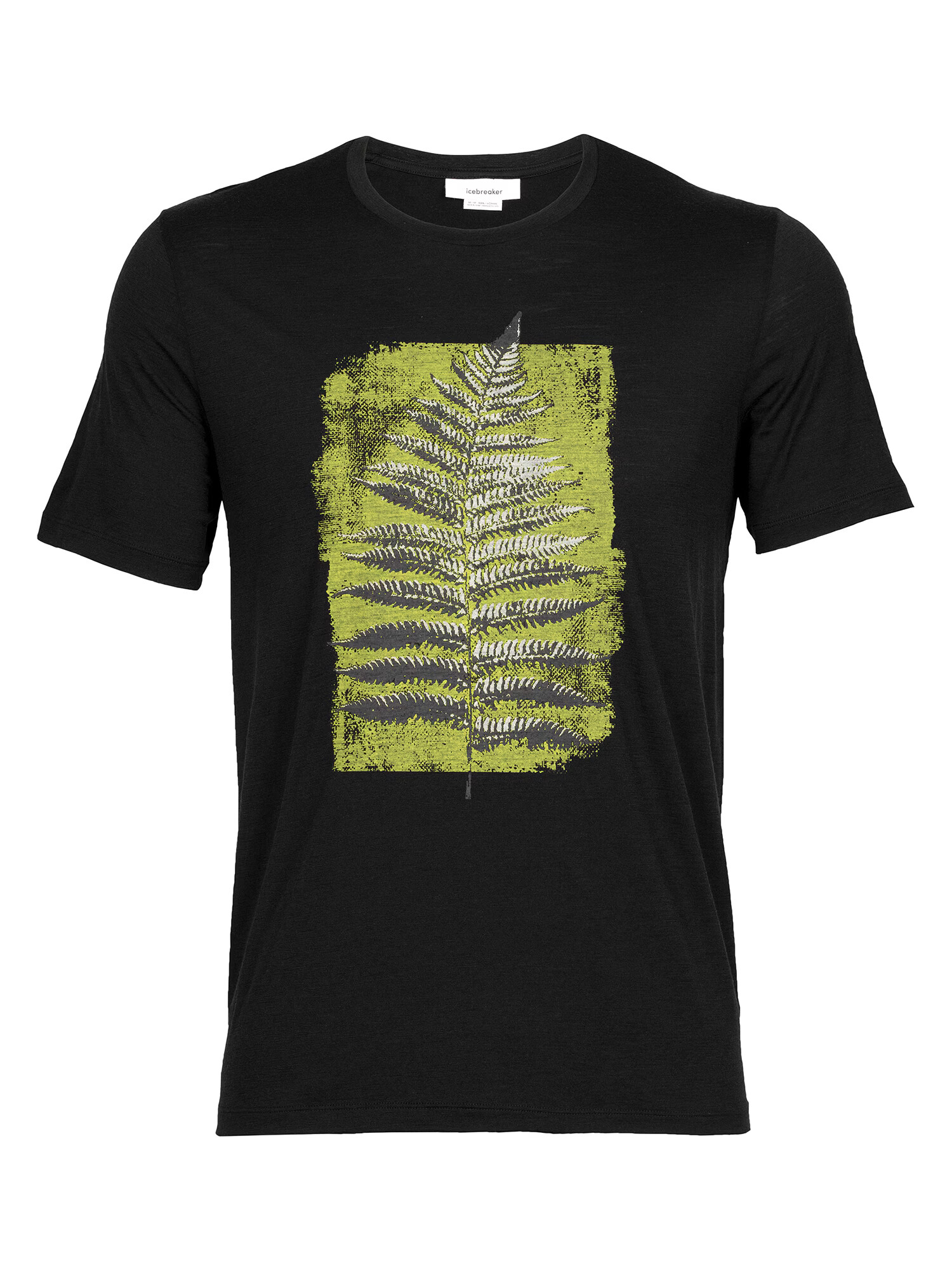 ICEBREAKER Tricou funcțional 'Tech Lite II SS Fern Imprint' gri deschis / verde / negru - Pled.ro