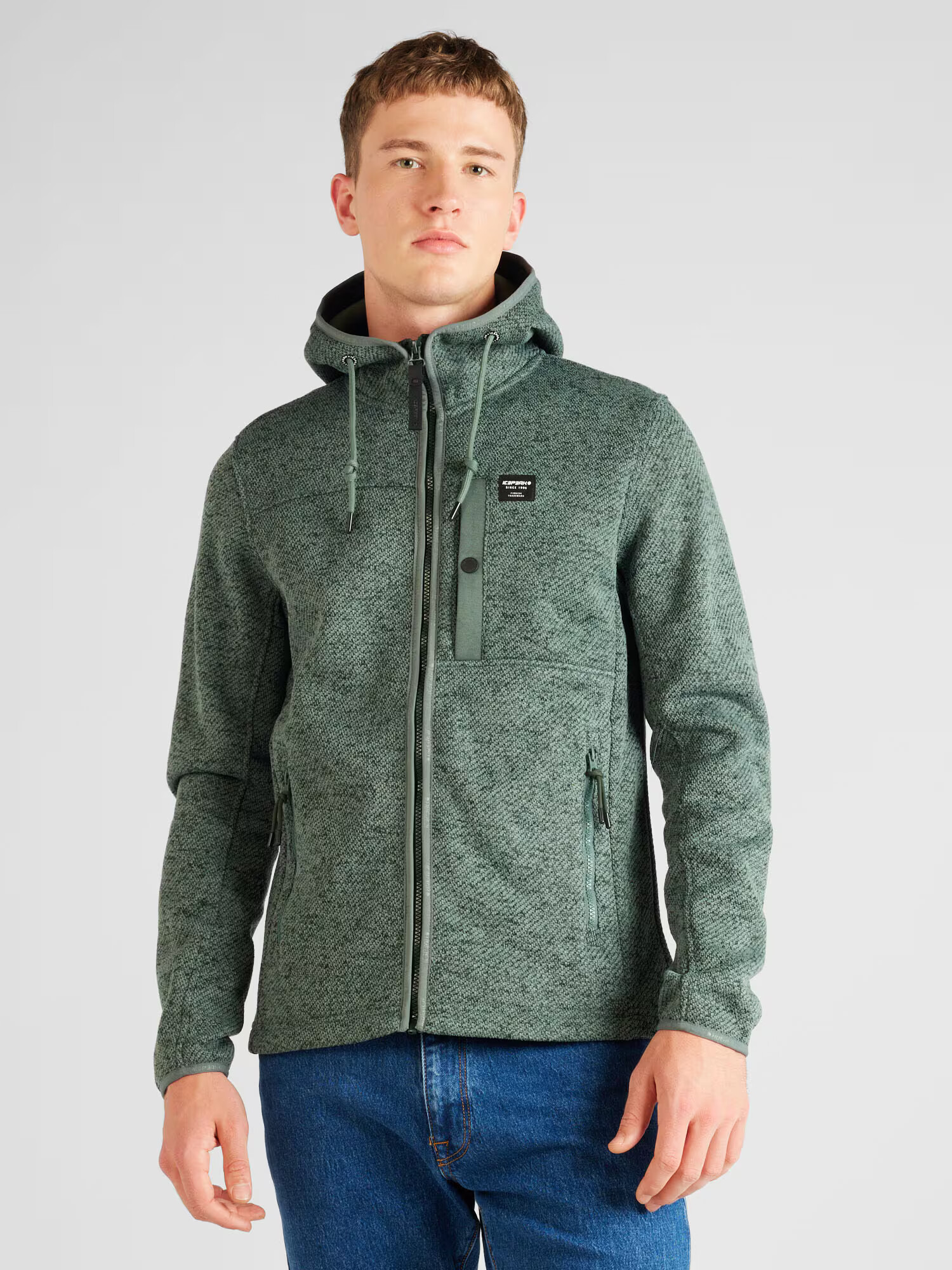 ICEPEAK Jachetă fleece funcțională 'AGRAN' verde amestecat - Pled.ro