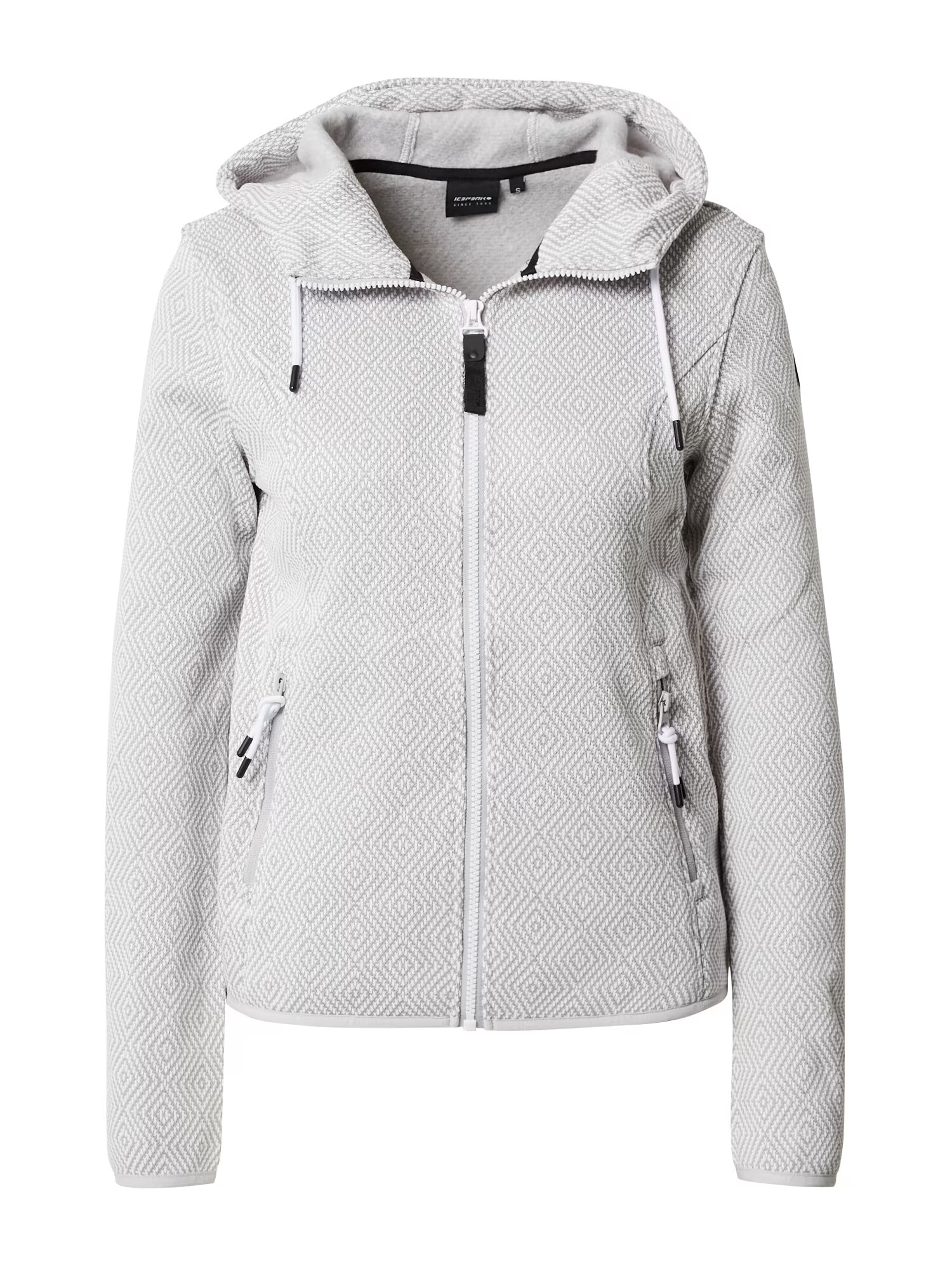 ICEPEAK Jachetă fleece funcțională 'Auen' gri deschis / alb - Pled.ro