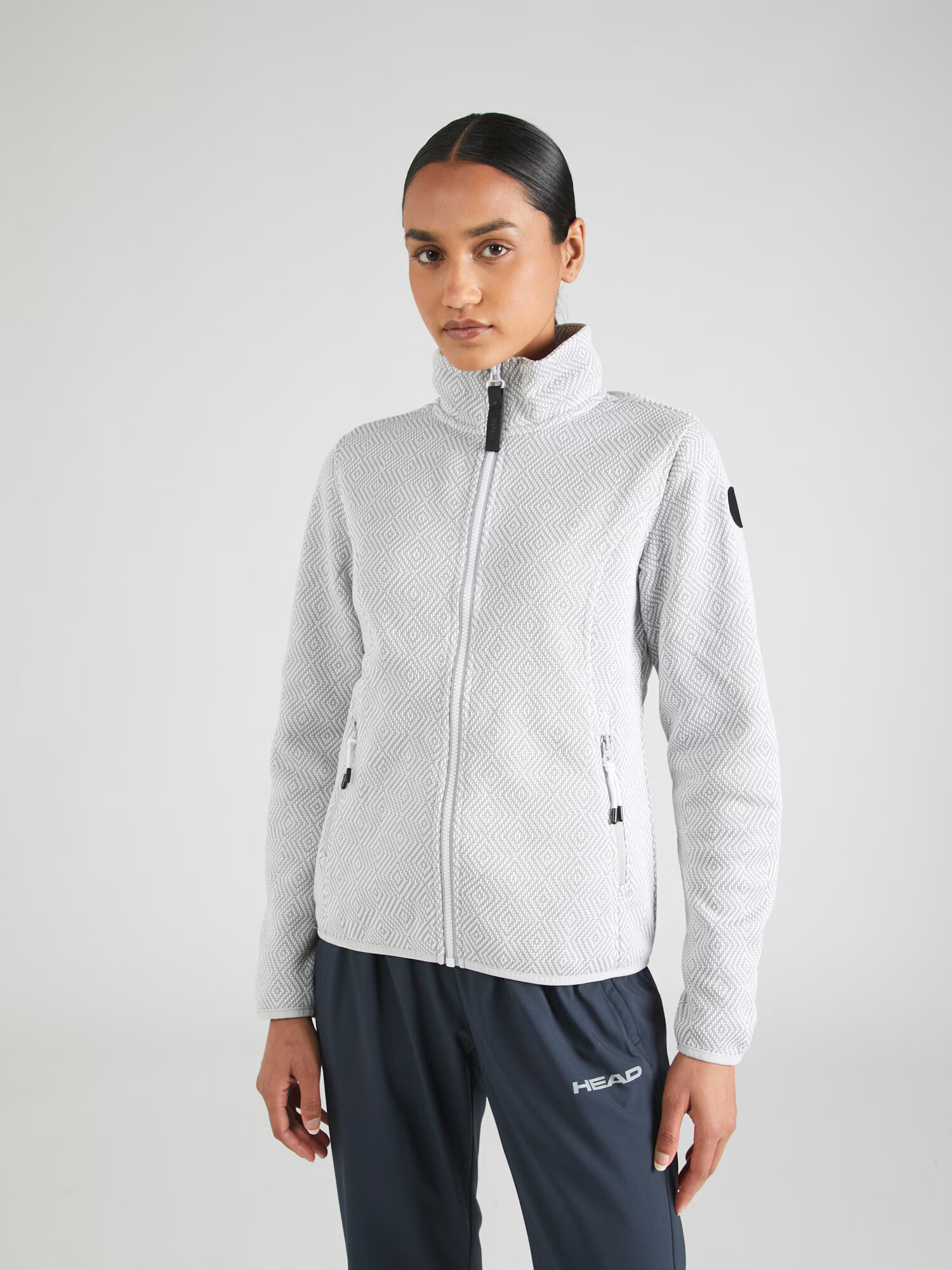 ICEPEAK Jachetă fleece funcțională 'AULTI' gri deschis / negru / alb - Pled.ro