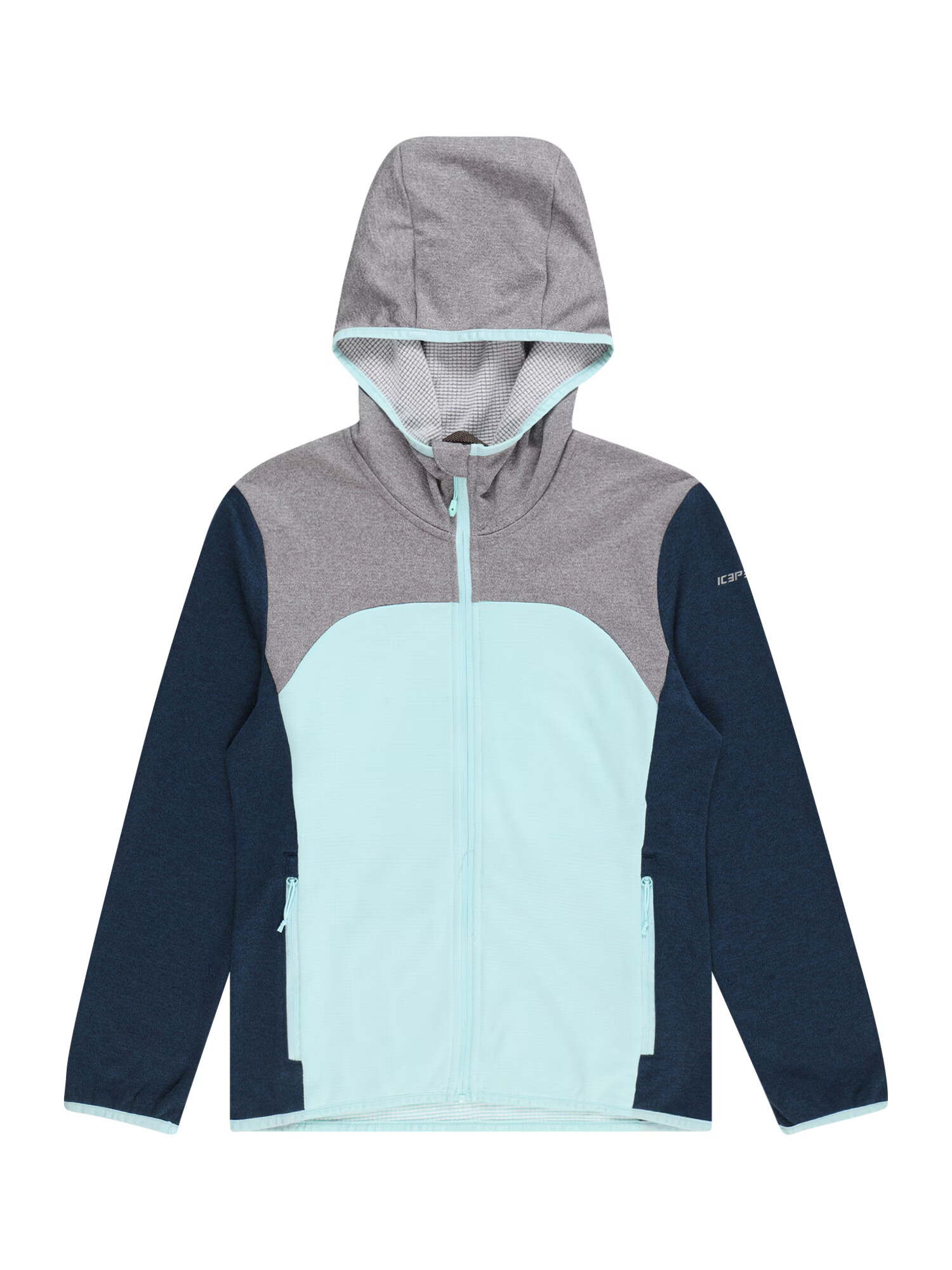 ICEPEAK Jachetă fleece funcțională 'KAMENZ' bleumarin / albastru aqua / gri amestecat - Pled.ro