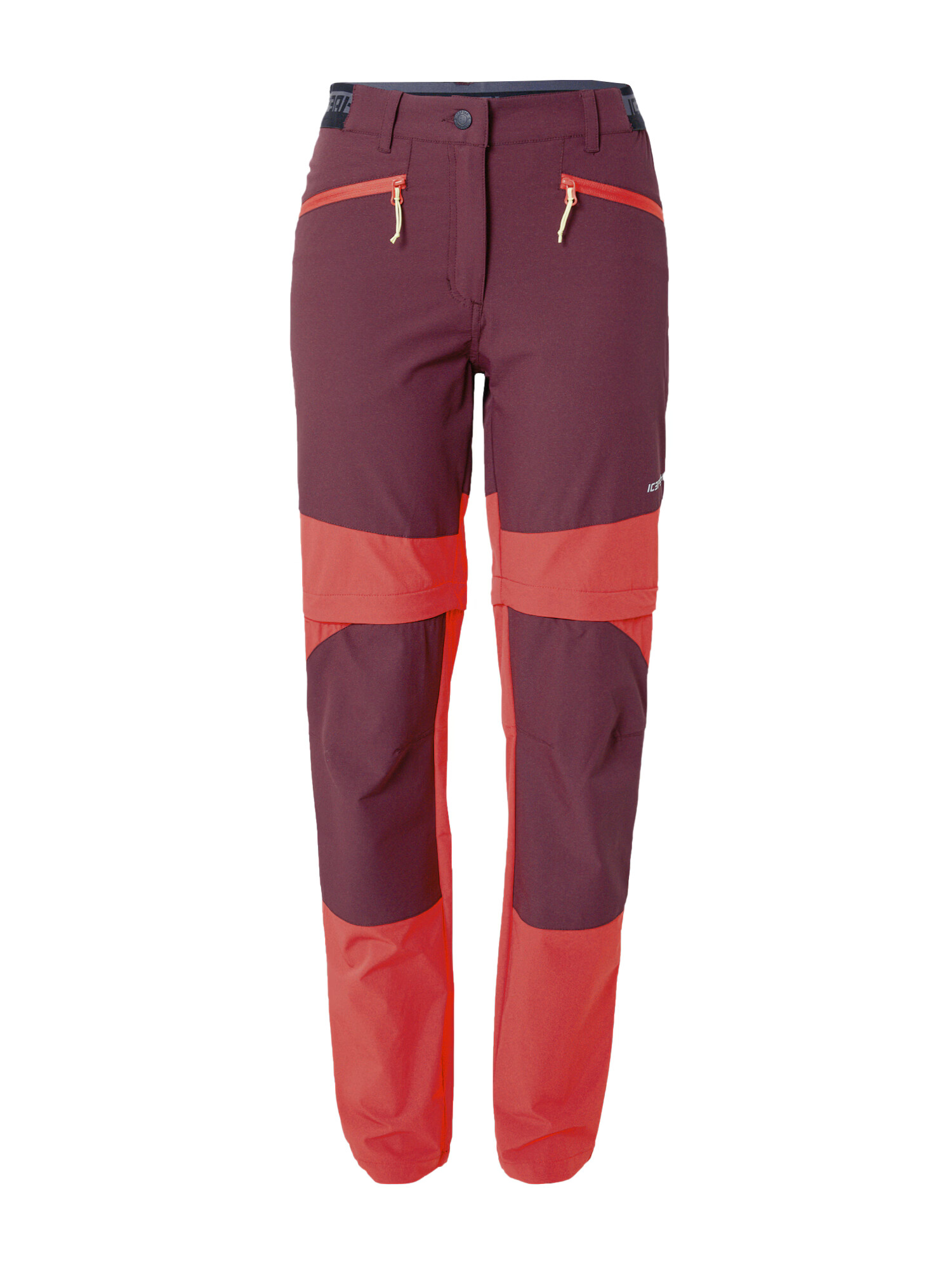 ICEPEAK Pantaloni outdoor 'BRADLEY' sângeriu / roșu burgundy - Pled.ro