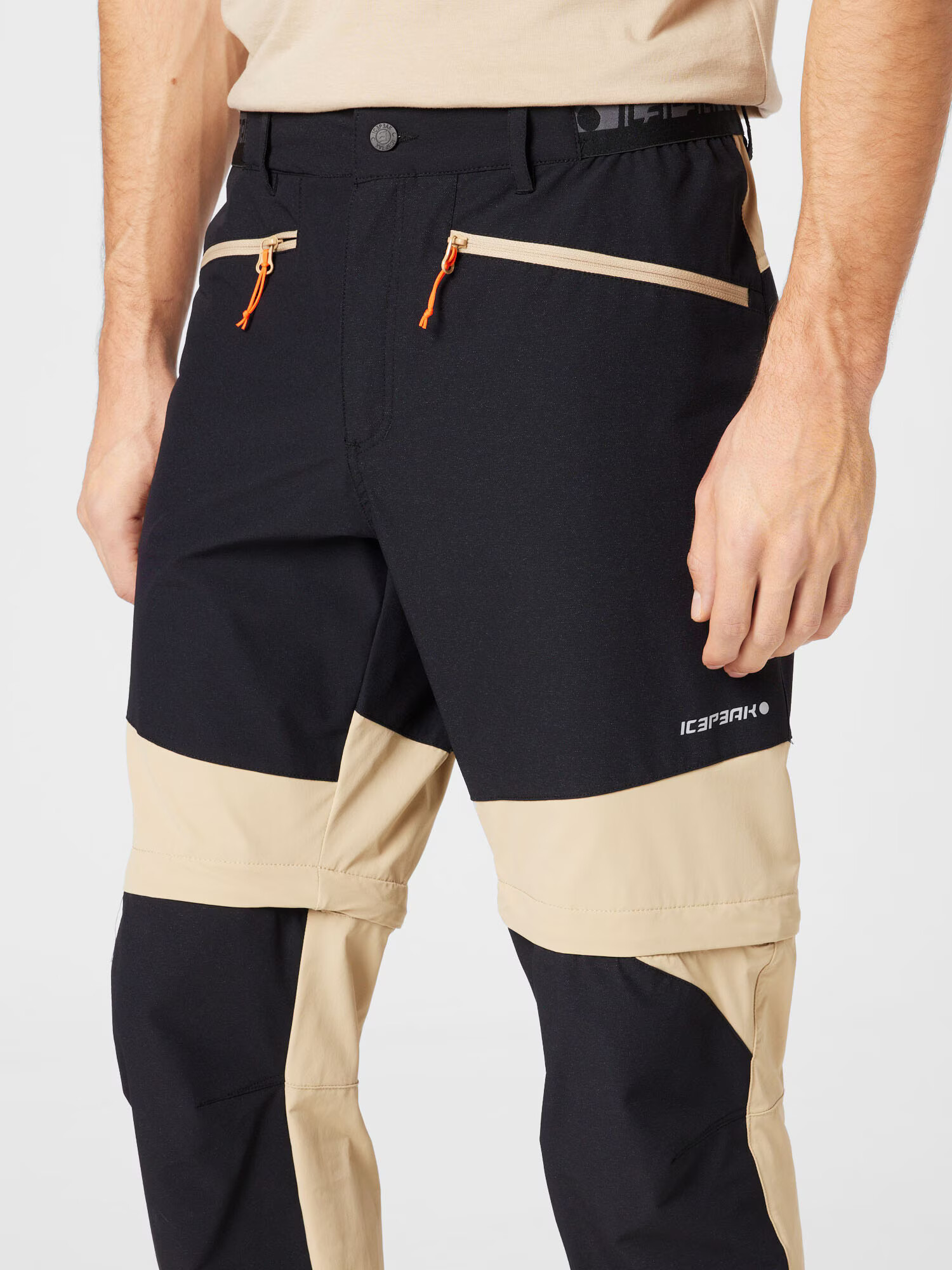 ICEPEAK Pantaloni outdoor 'BRAHAM' bej închis / negru - Pled.ro