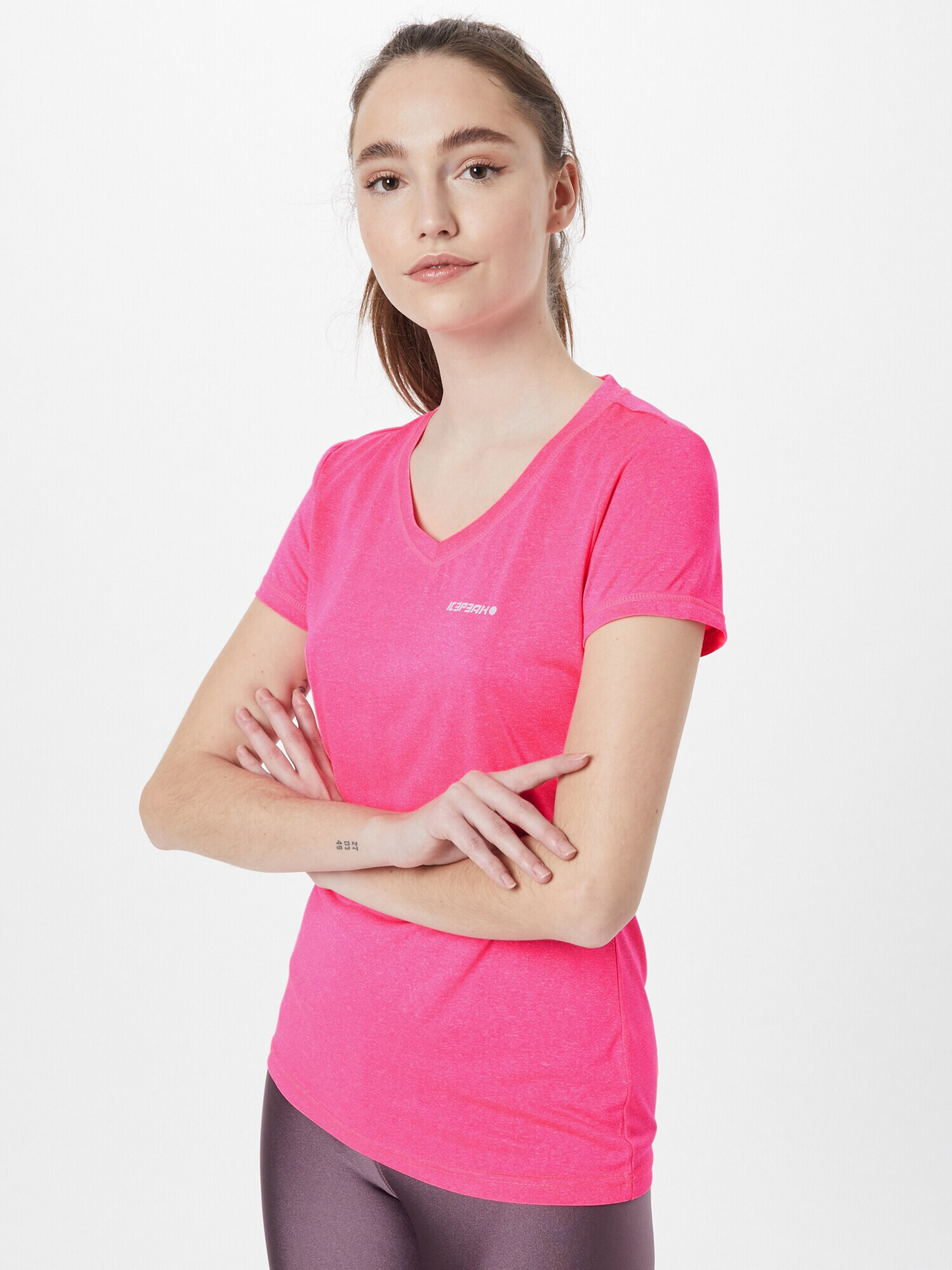 ICEPEAK Tricou funcțional 'Beasley' roz închis / alb - Pled.ro