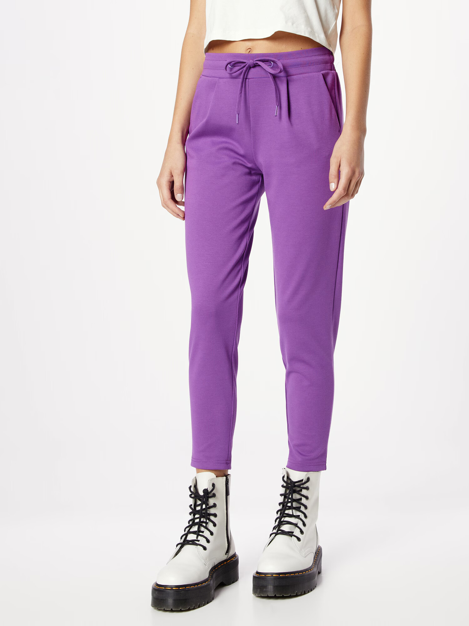 ICHI Pantaloni 'KATE' mov neon - Pled.ro