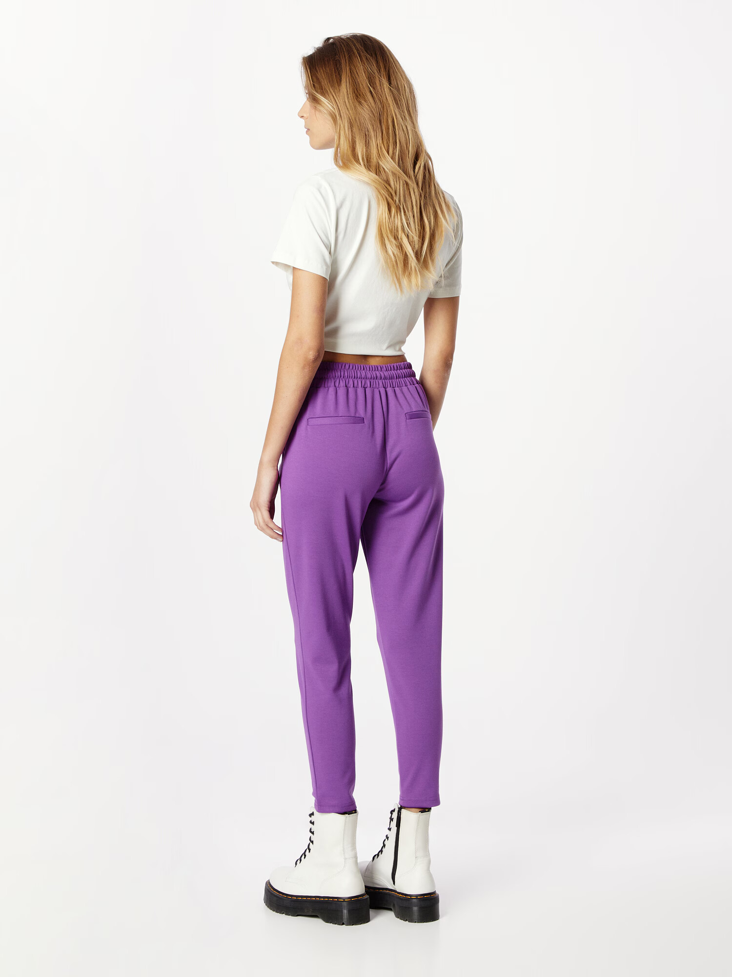 ICHI Pantaloni 'KATE' mov neon - Pled.ro