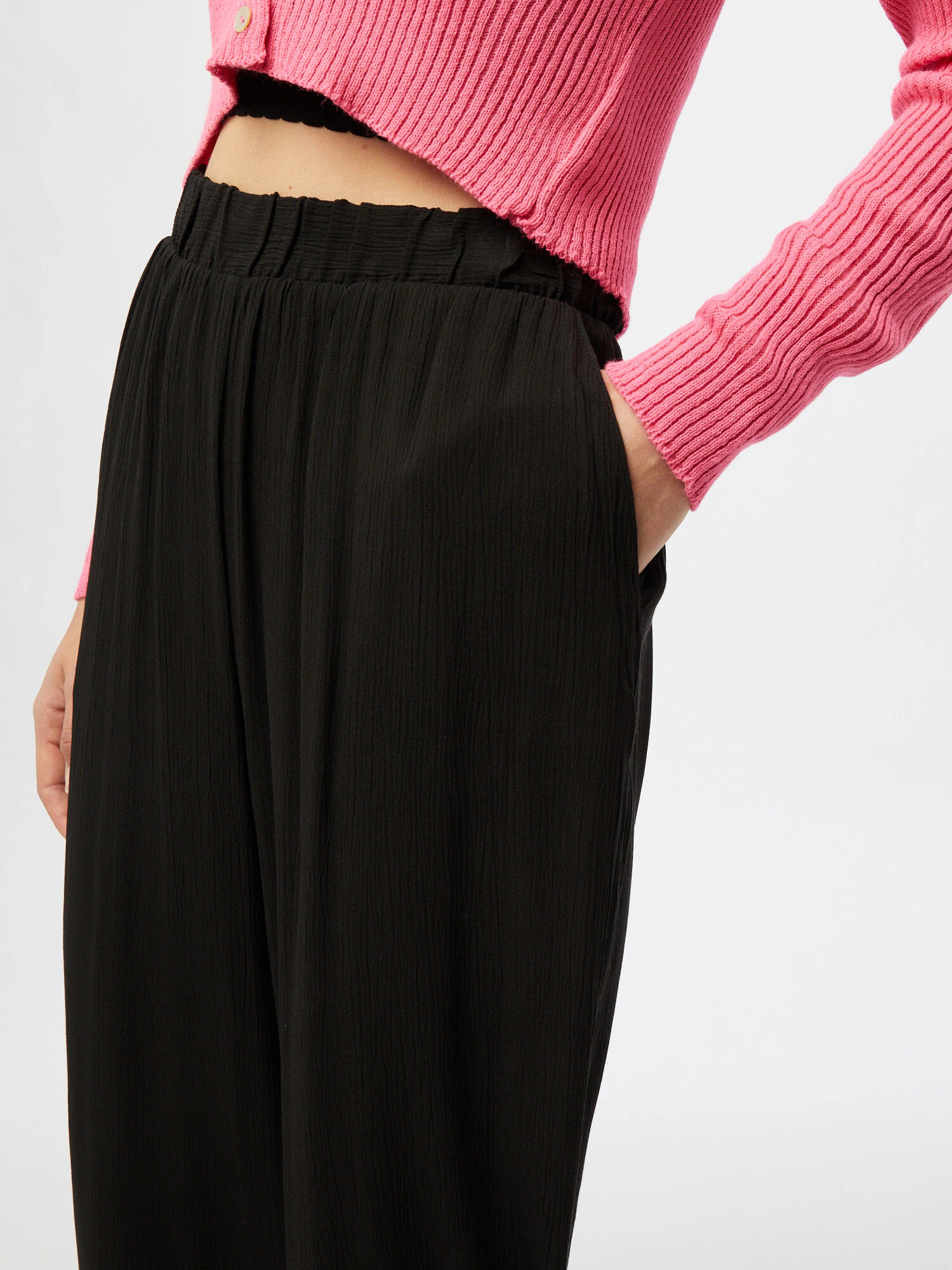 ICHI Pantaloni 'MARRAKECH' negru - Pled.ro